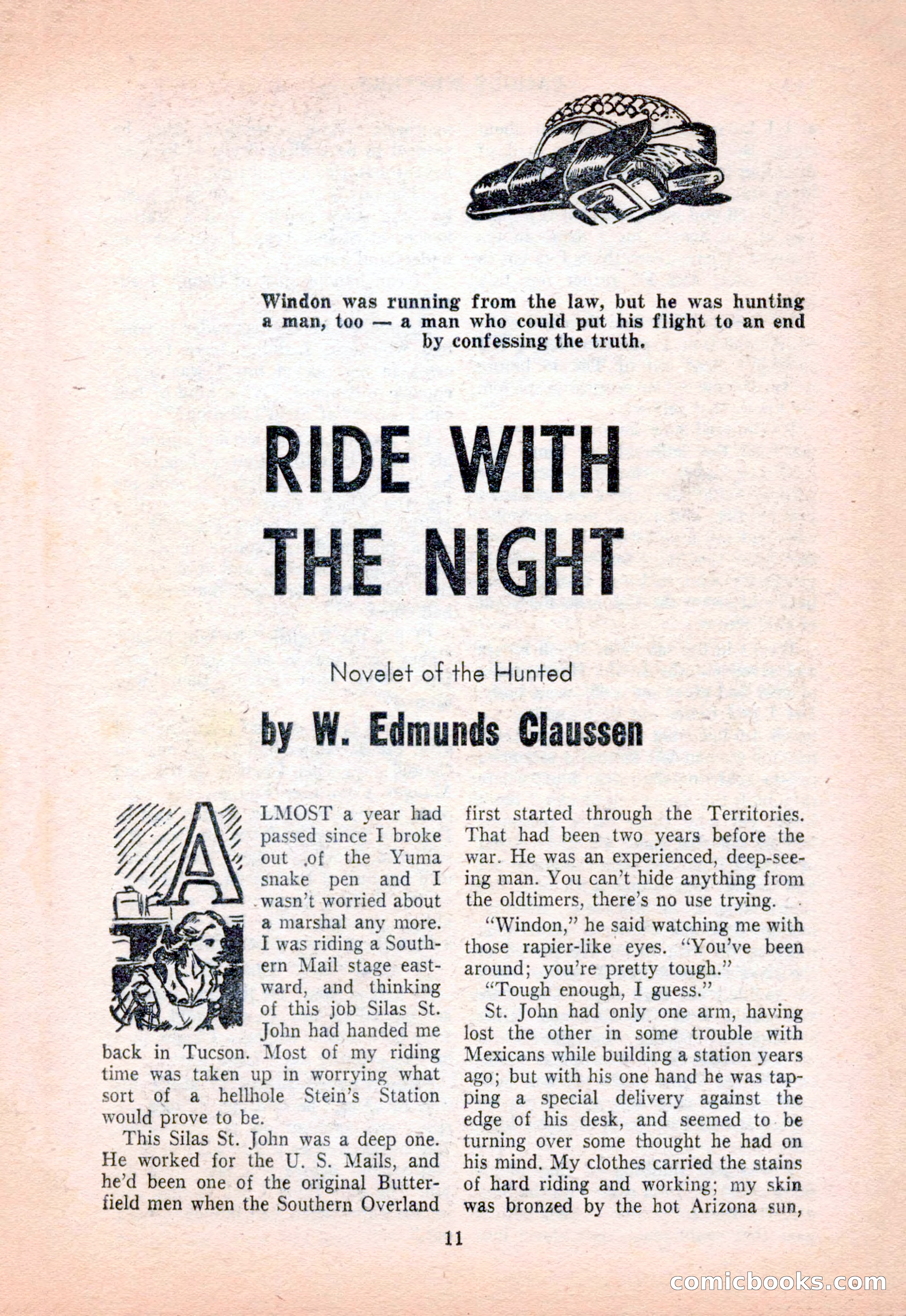 Famous Western, December 1954 — page 11 of 100