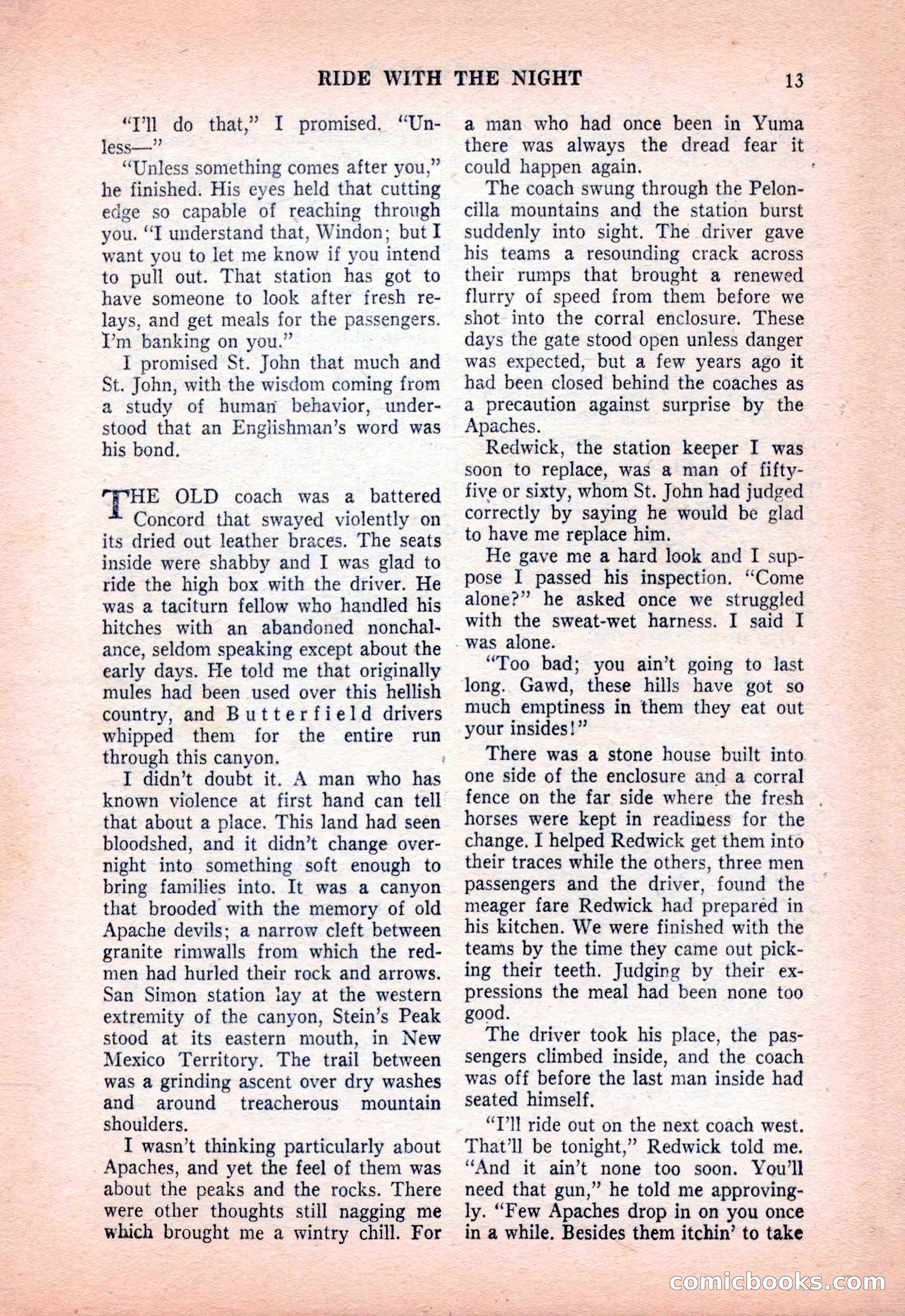 Famous Western, December 1954 — page 13 of 100