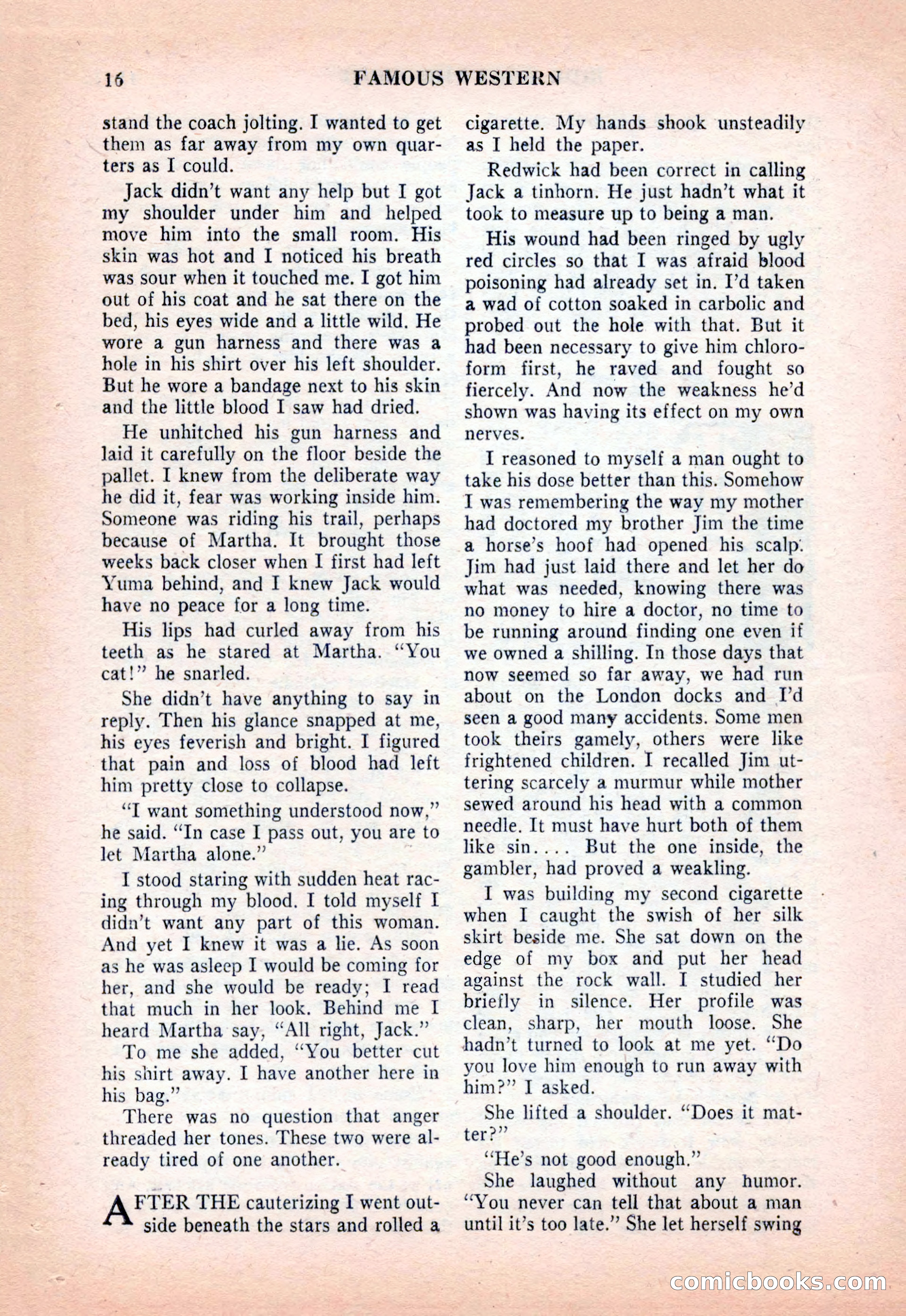Famous Western, December 1954 — page 16 of 100