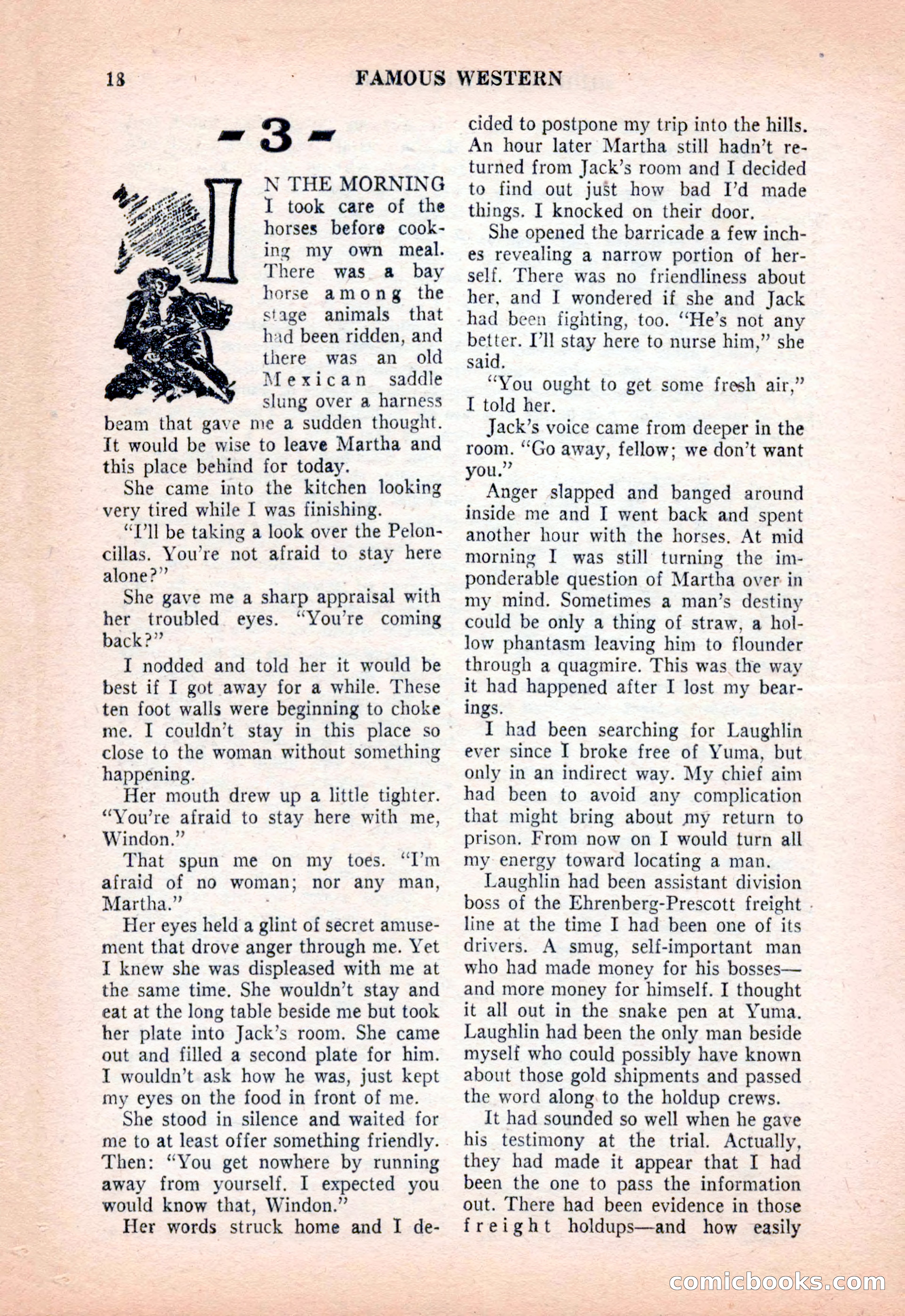Famous Western, December 1954 — page 18 of 100