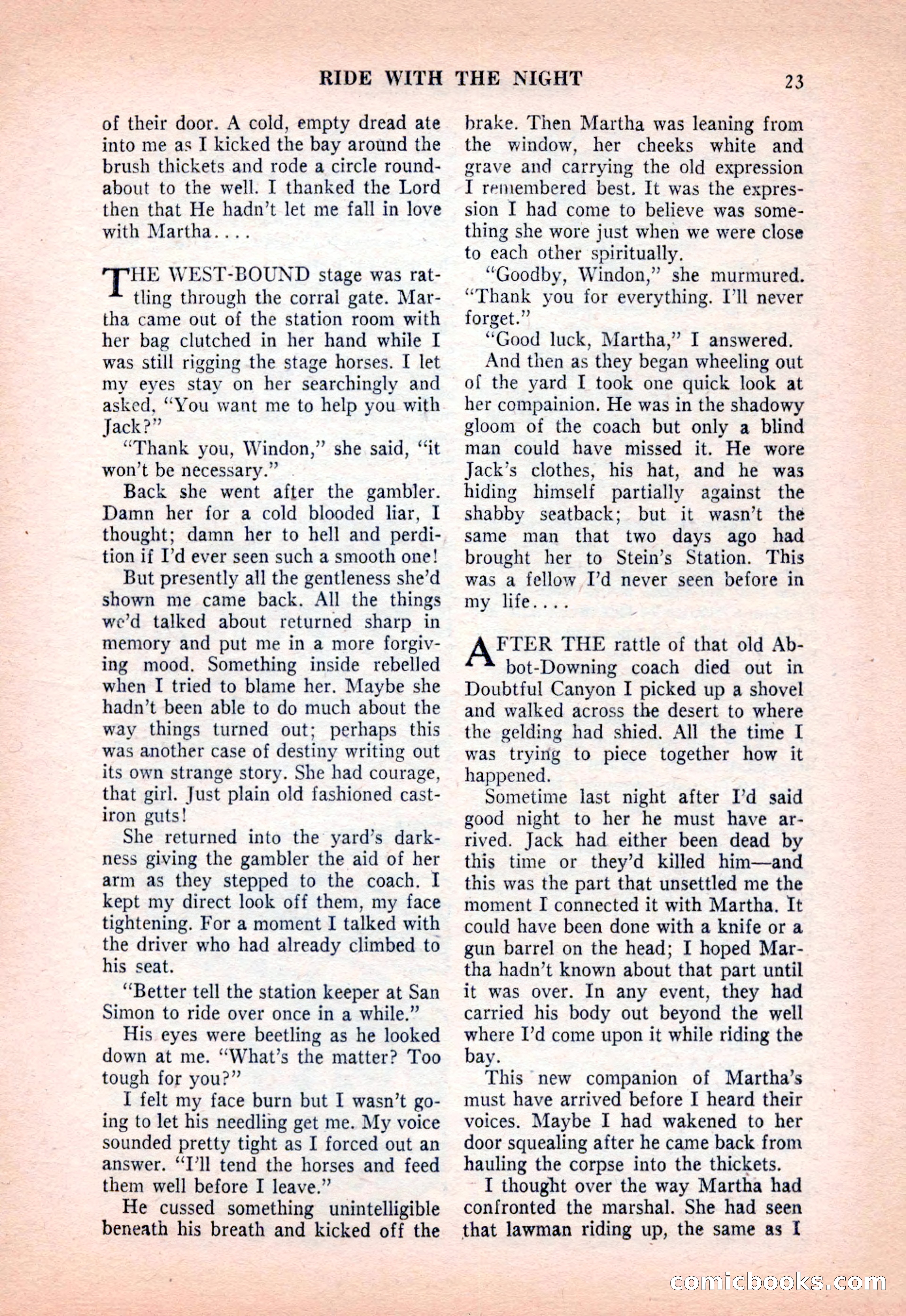 Famous Western, December 1954 — page 23 of 100