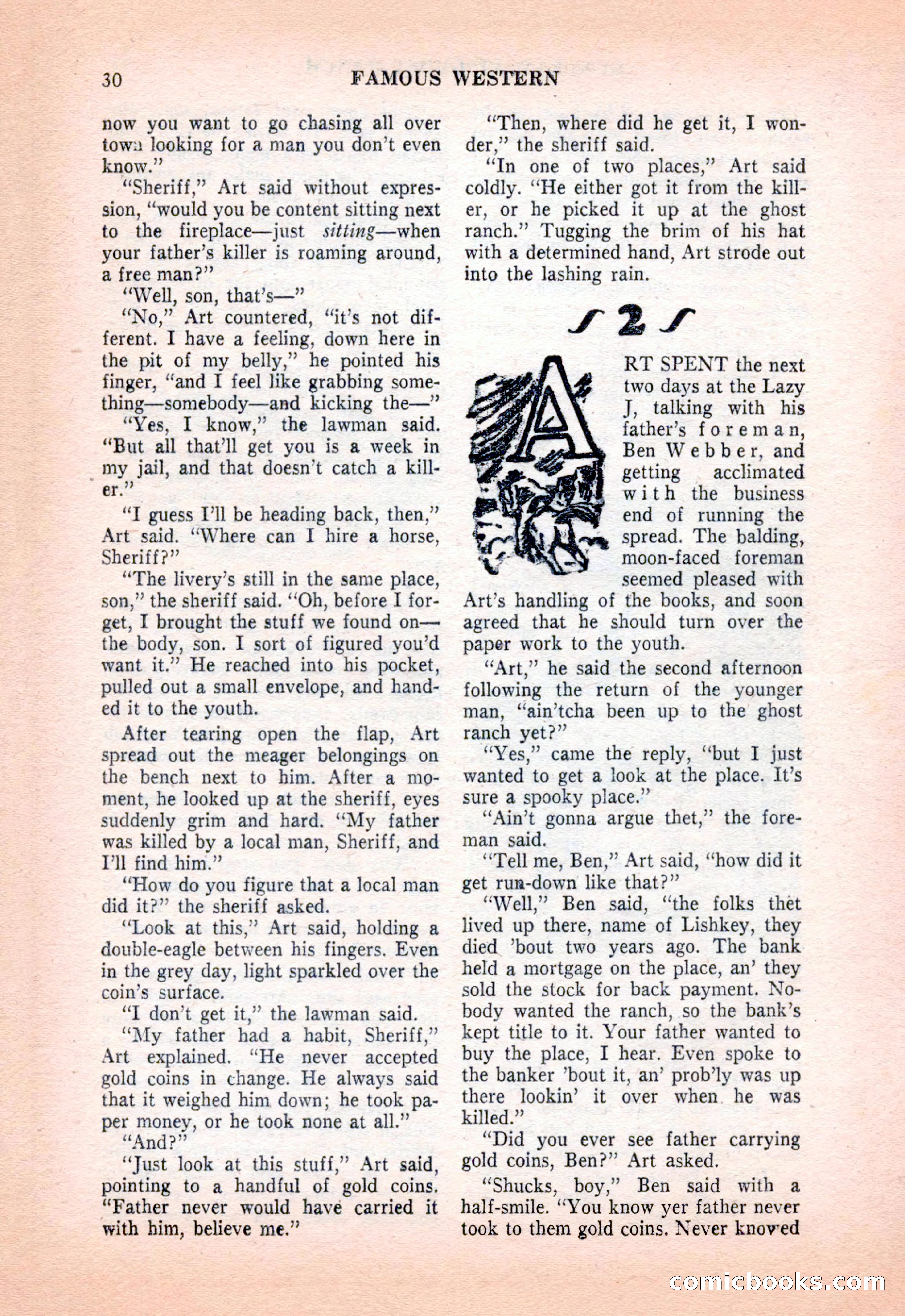 Famous Western, December 1954 — page 30 of 100