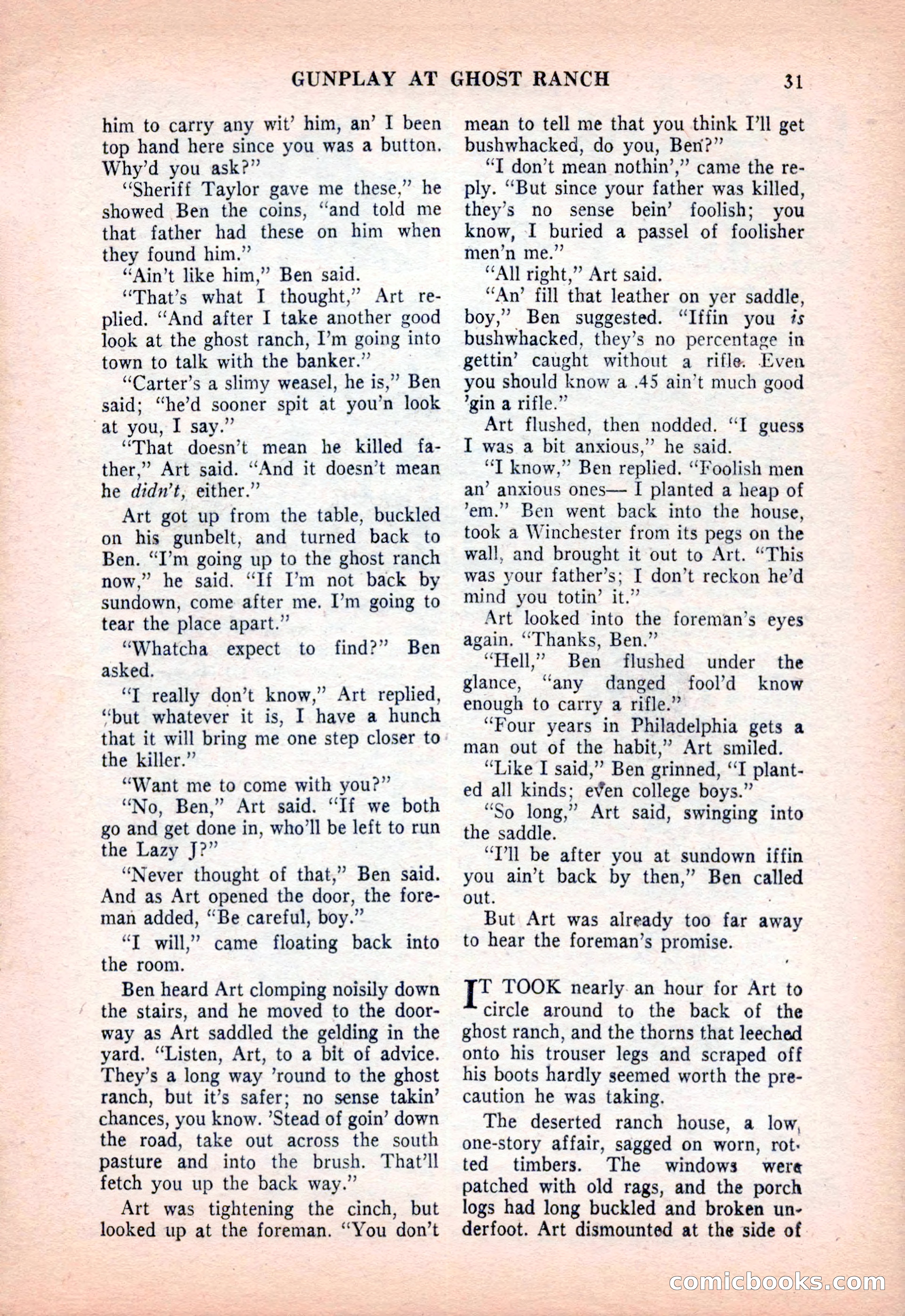 Famous Western, December 1954 — page 31 of 100