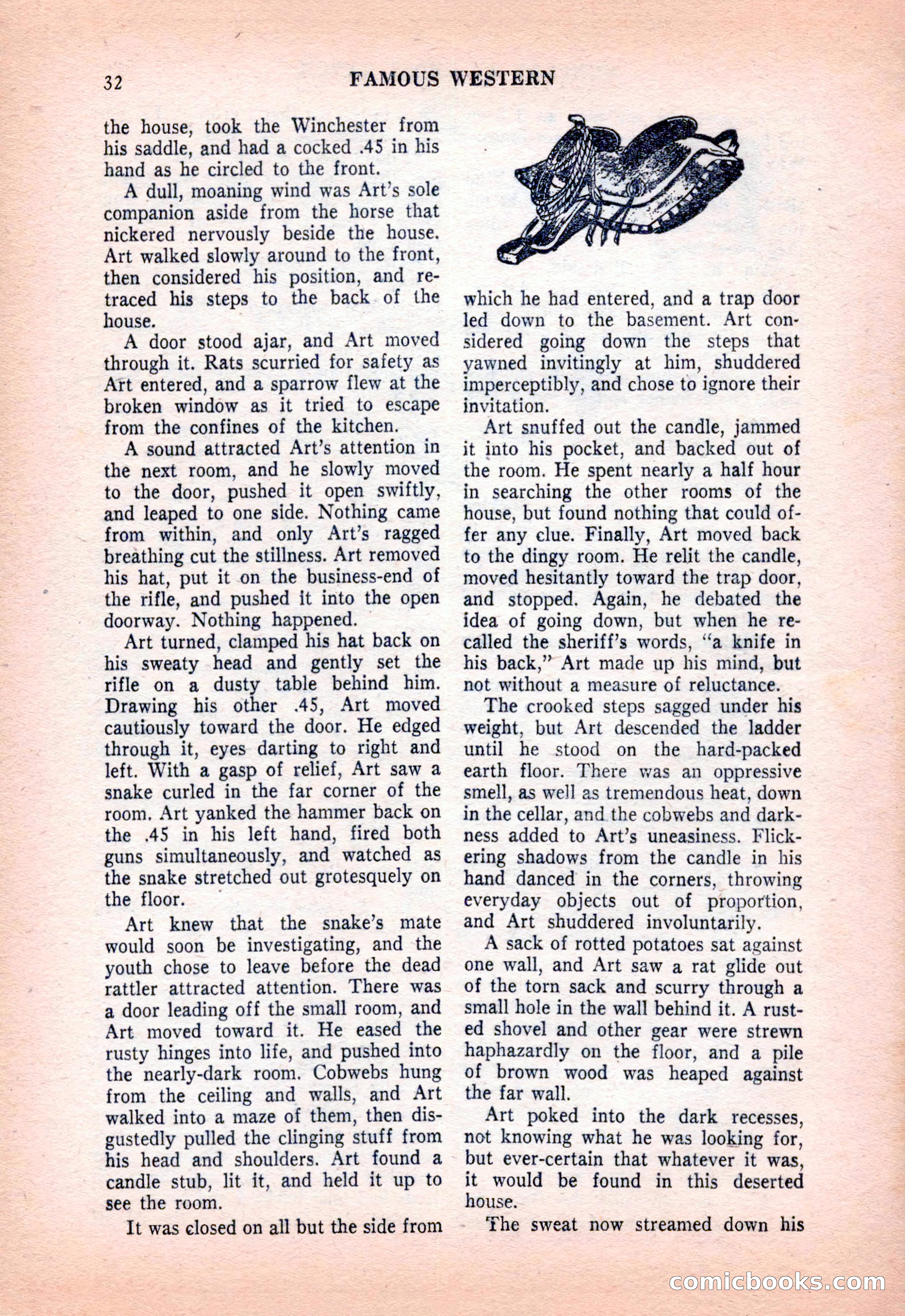 Famous Western, December 1954 — page 32 of 100