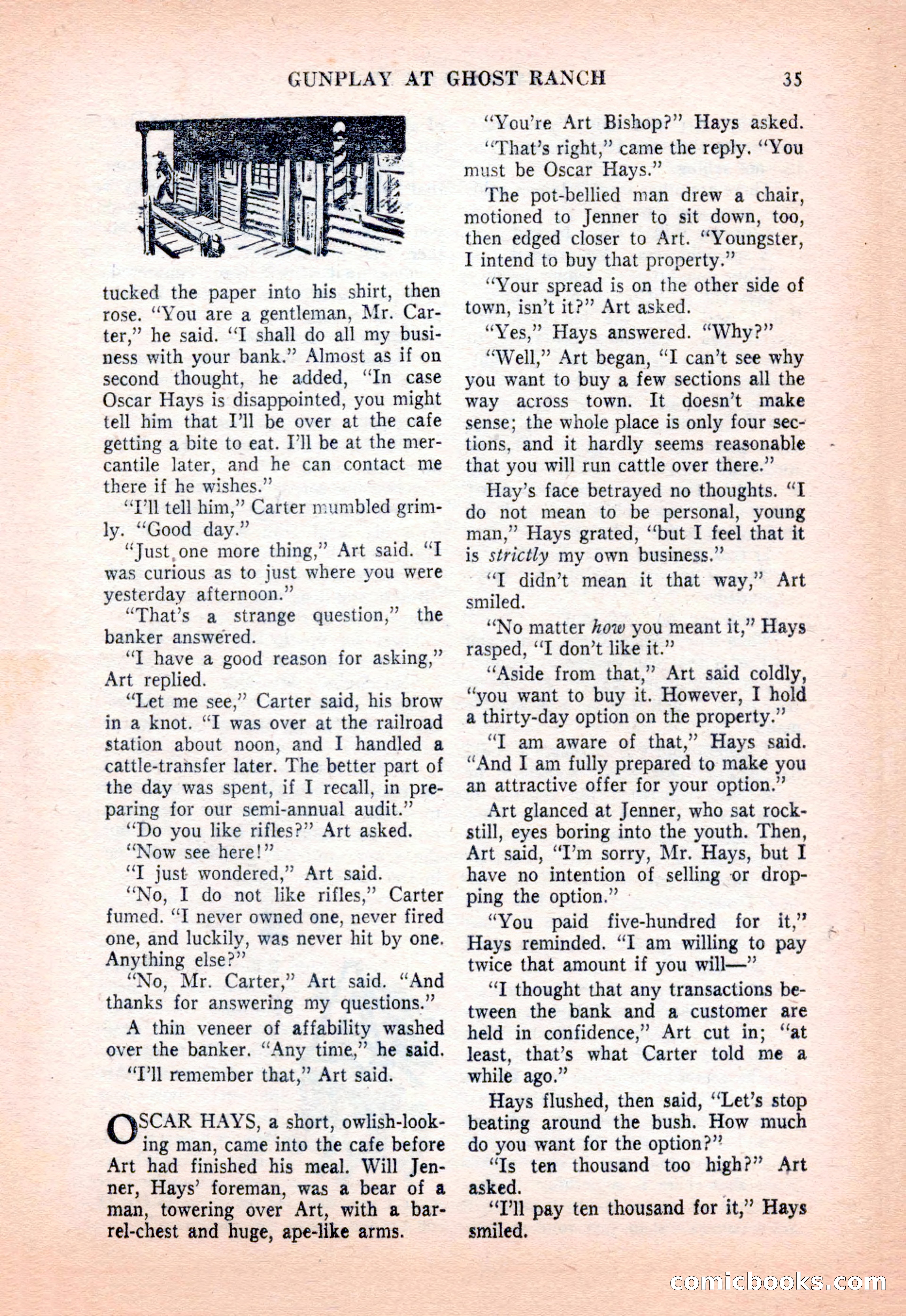 Famous Western, December 1954 — page 35 of 100