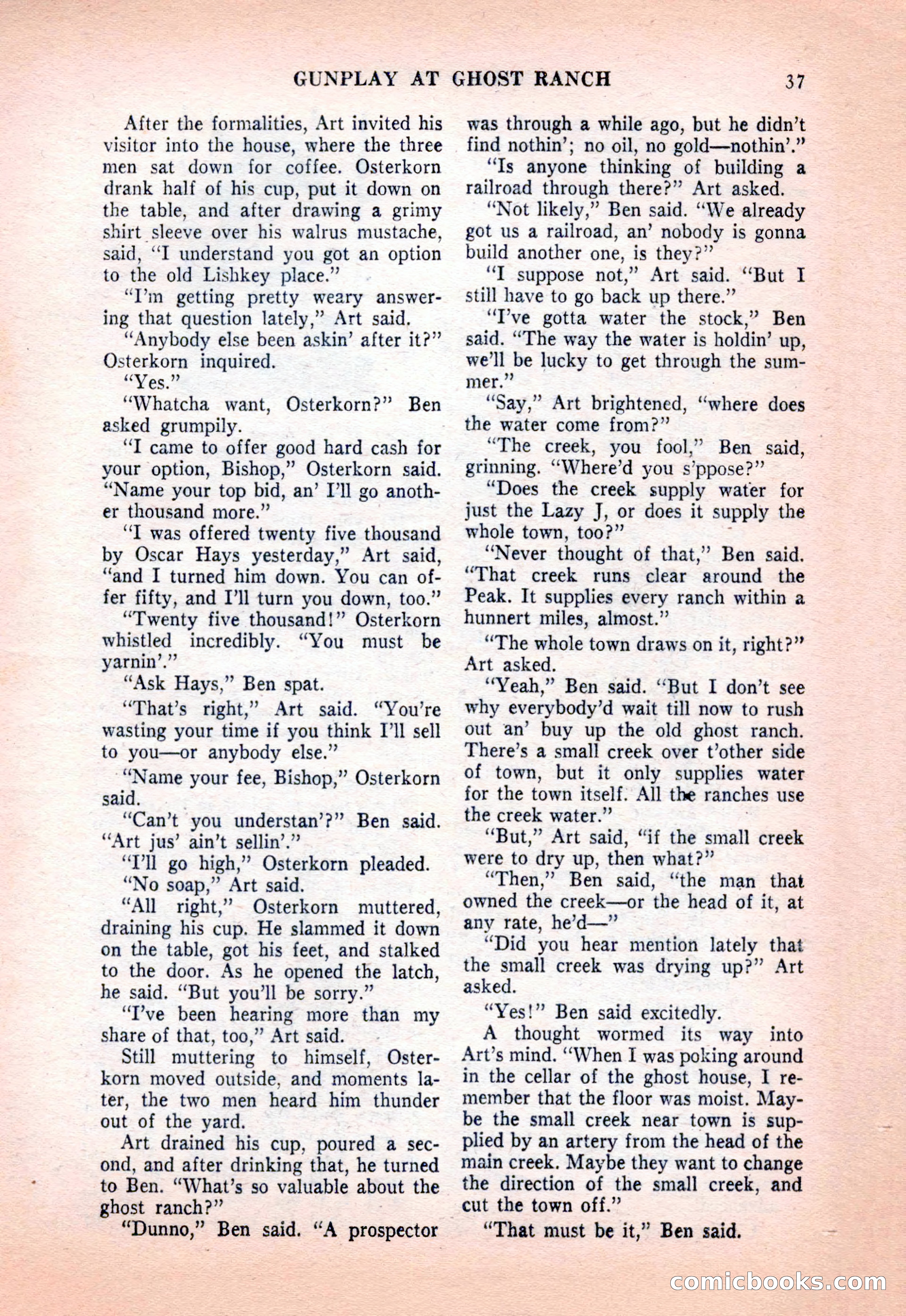 Famous Western, December 1954 — page 37 of 100