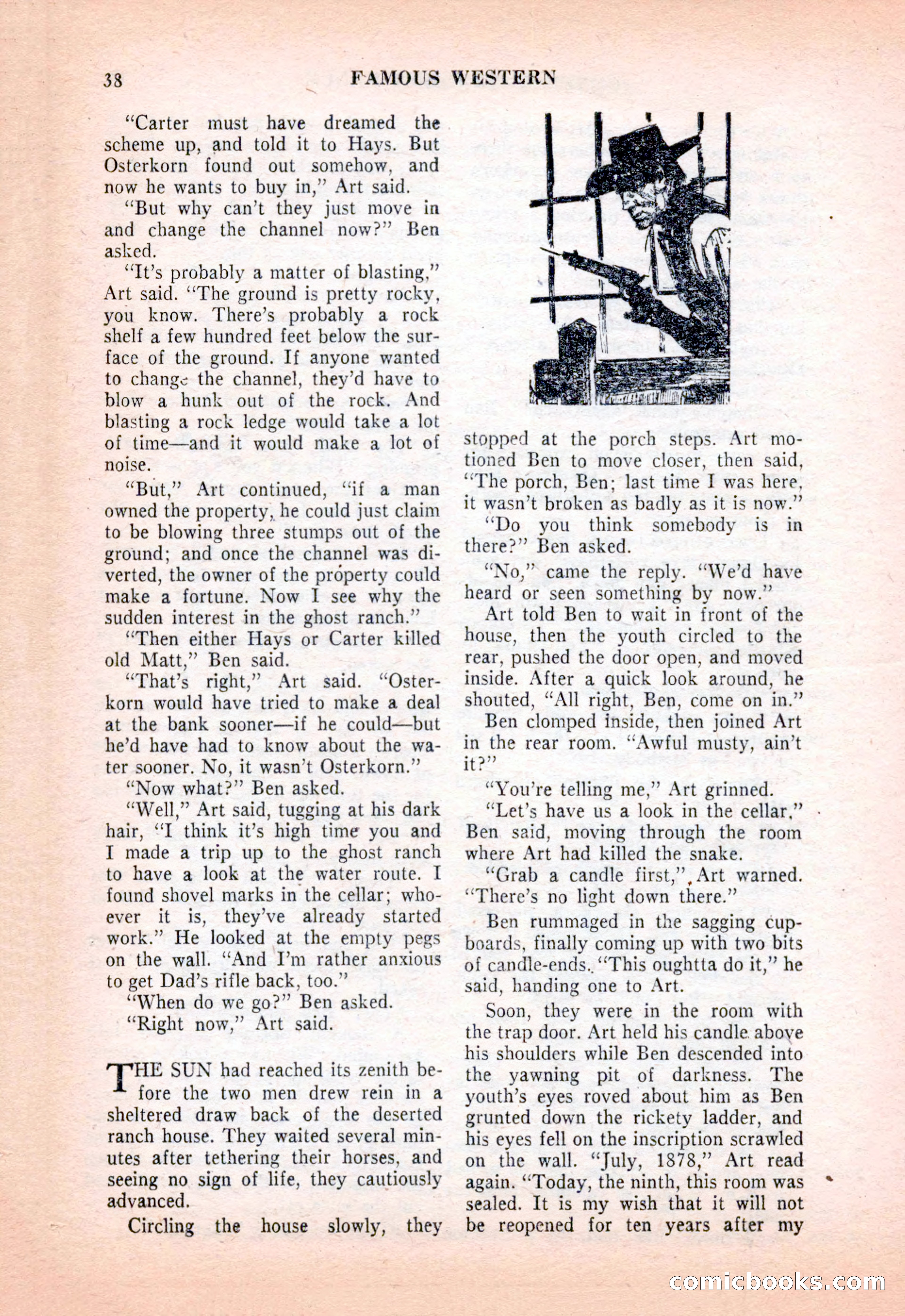 Famous Western, December 1954 — page 38 of 100