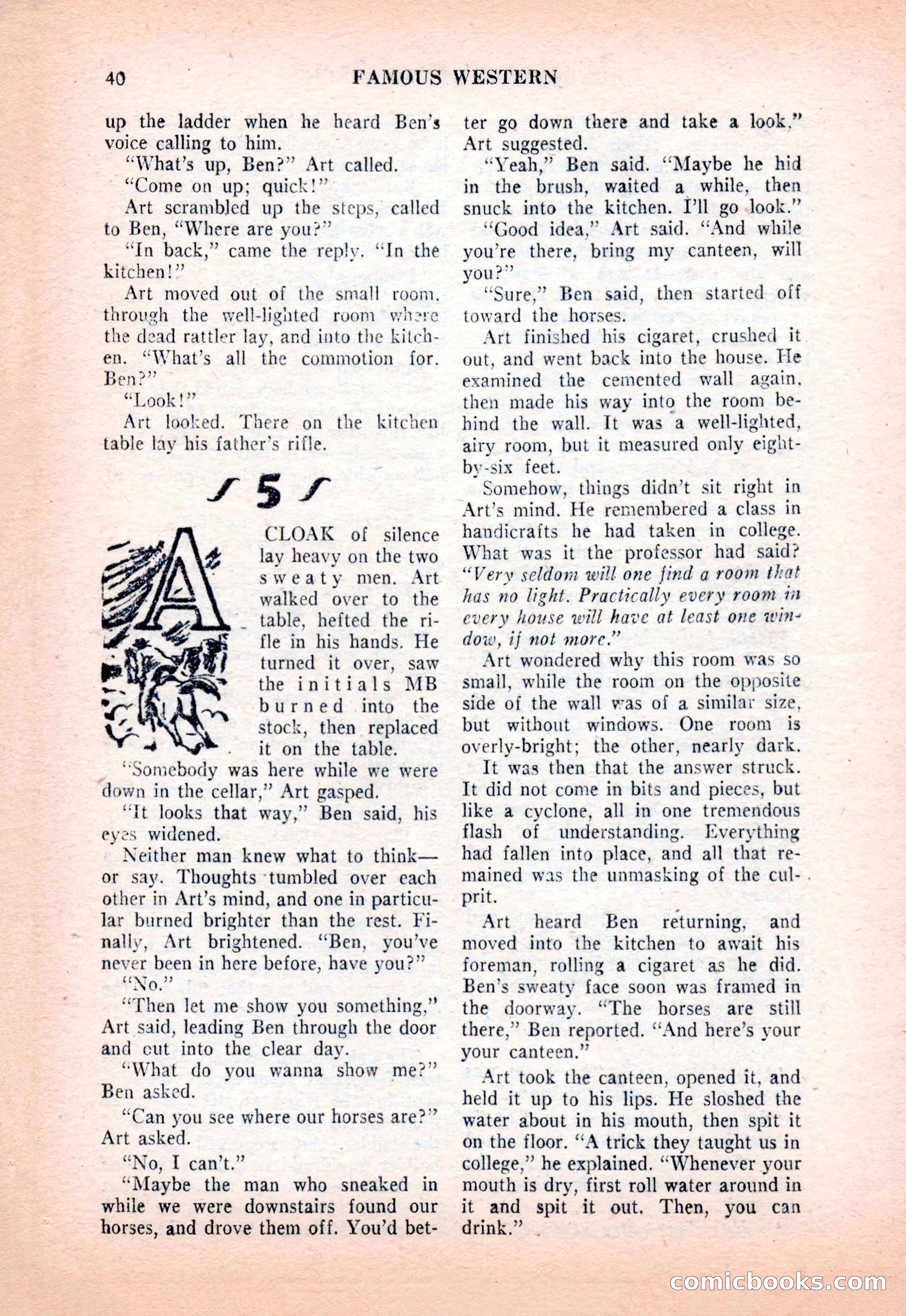 Famous Western, December 1954 — page 40 of 100
