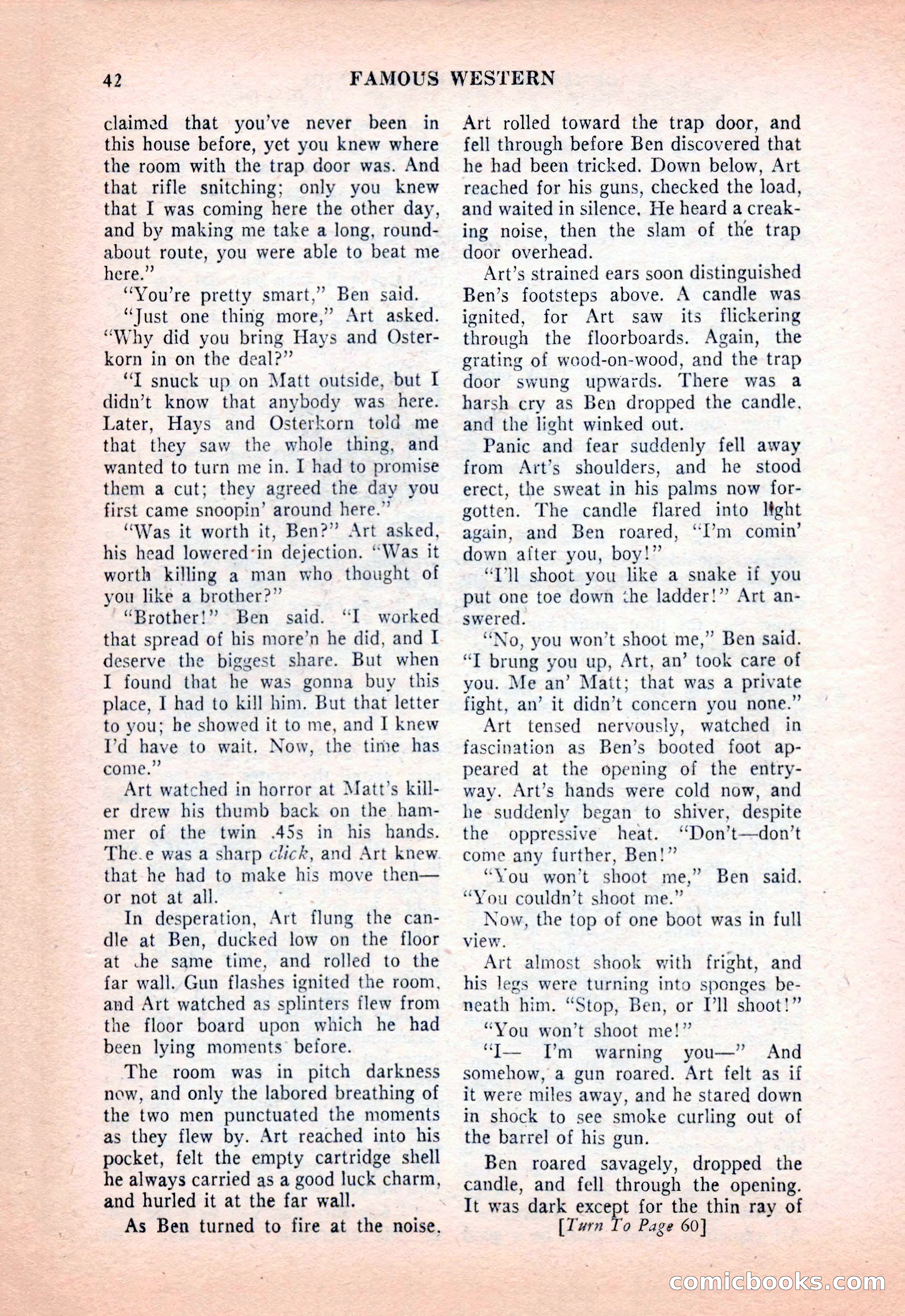 Famous Western, December 1954 — page 42 of 100