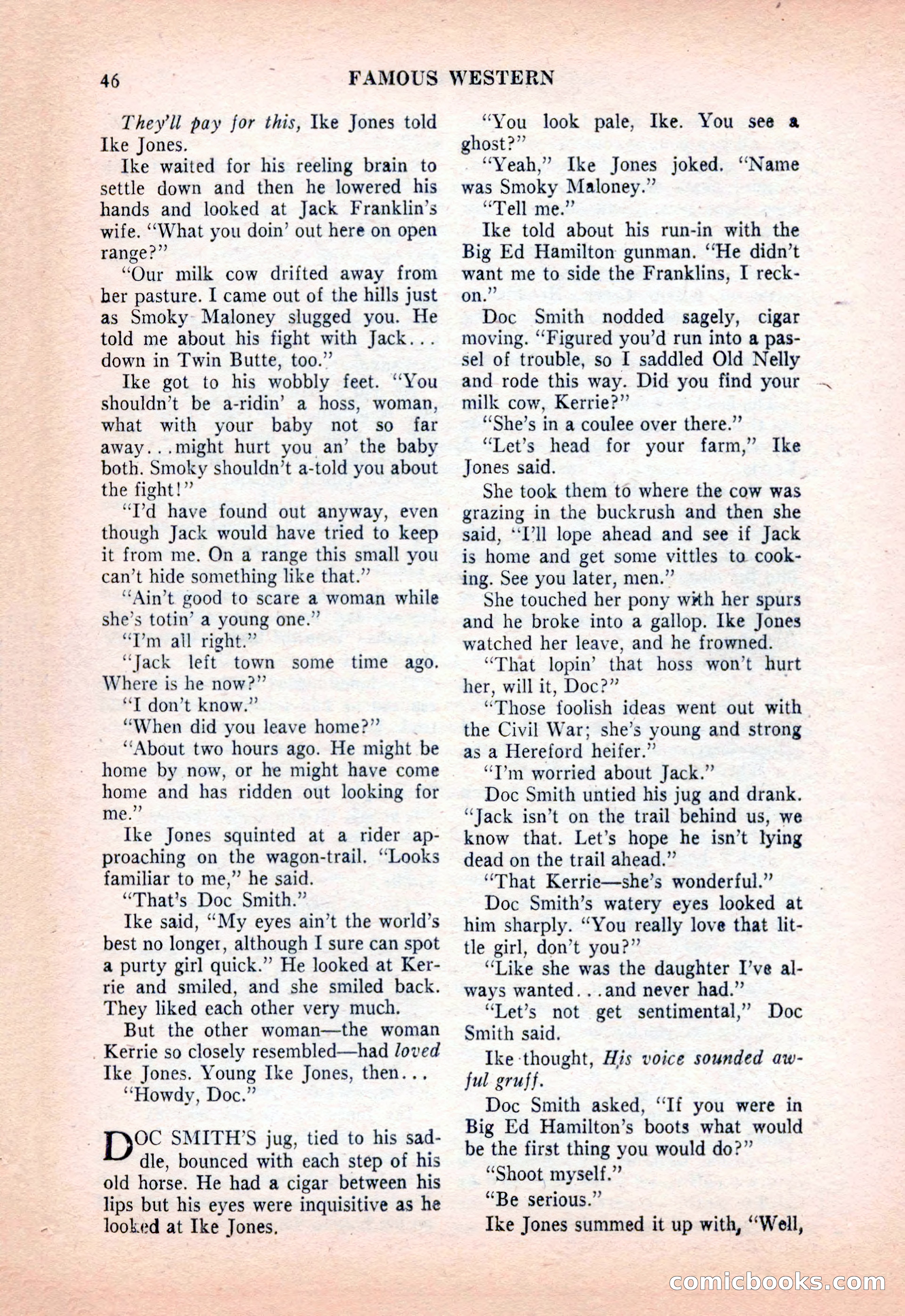 Famous Western, December 1954 — page 46 of 100