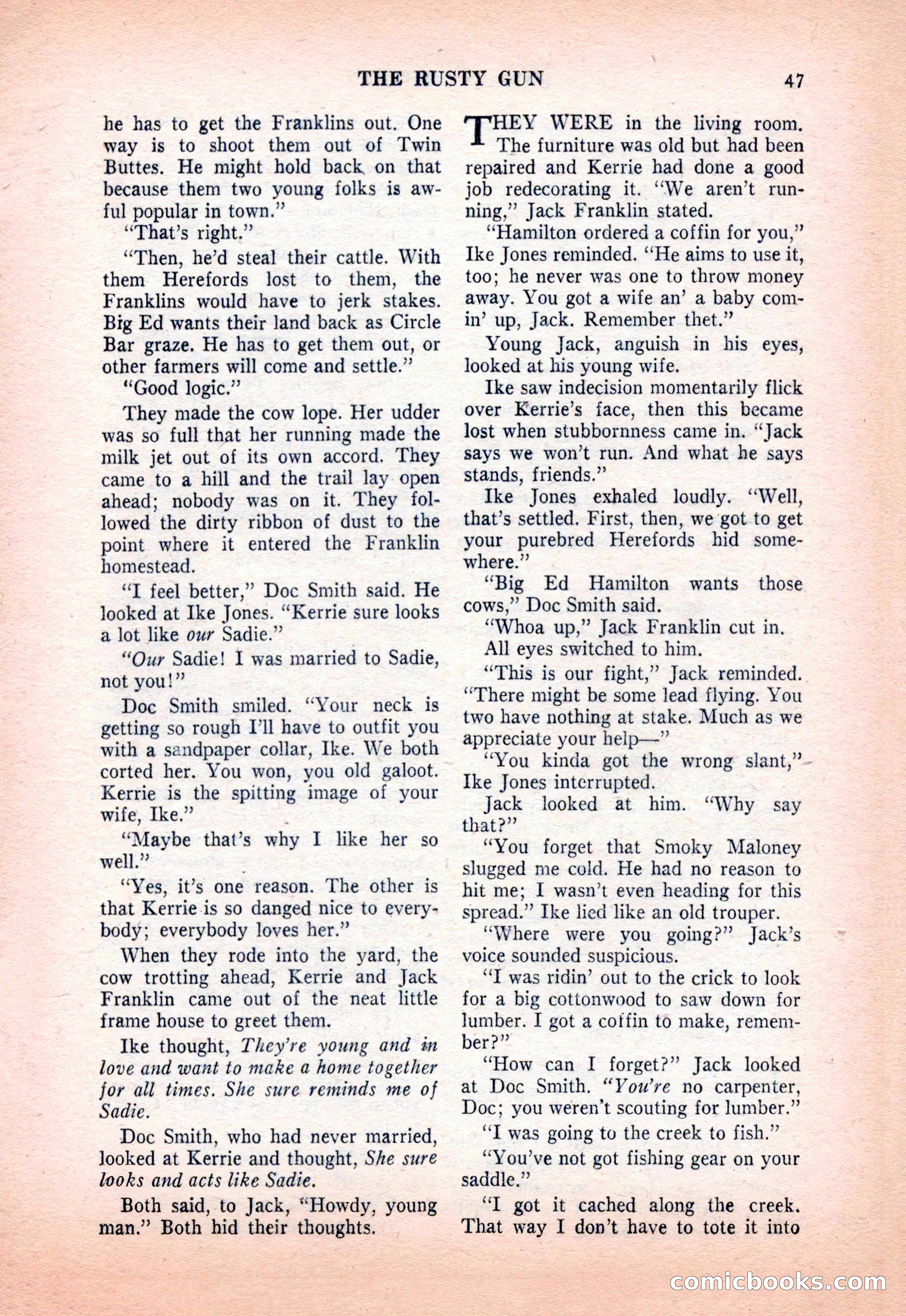 Famous Western, December 1954 — page 47 of 100