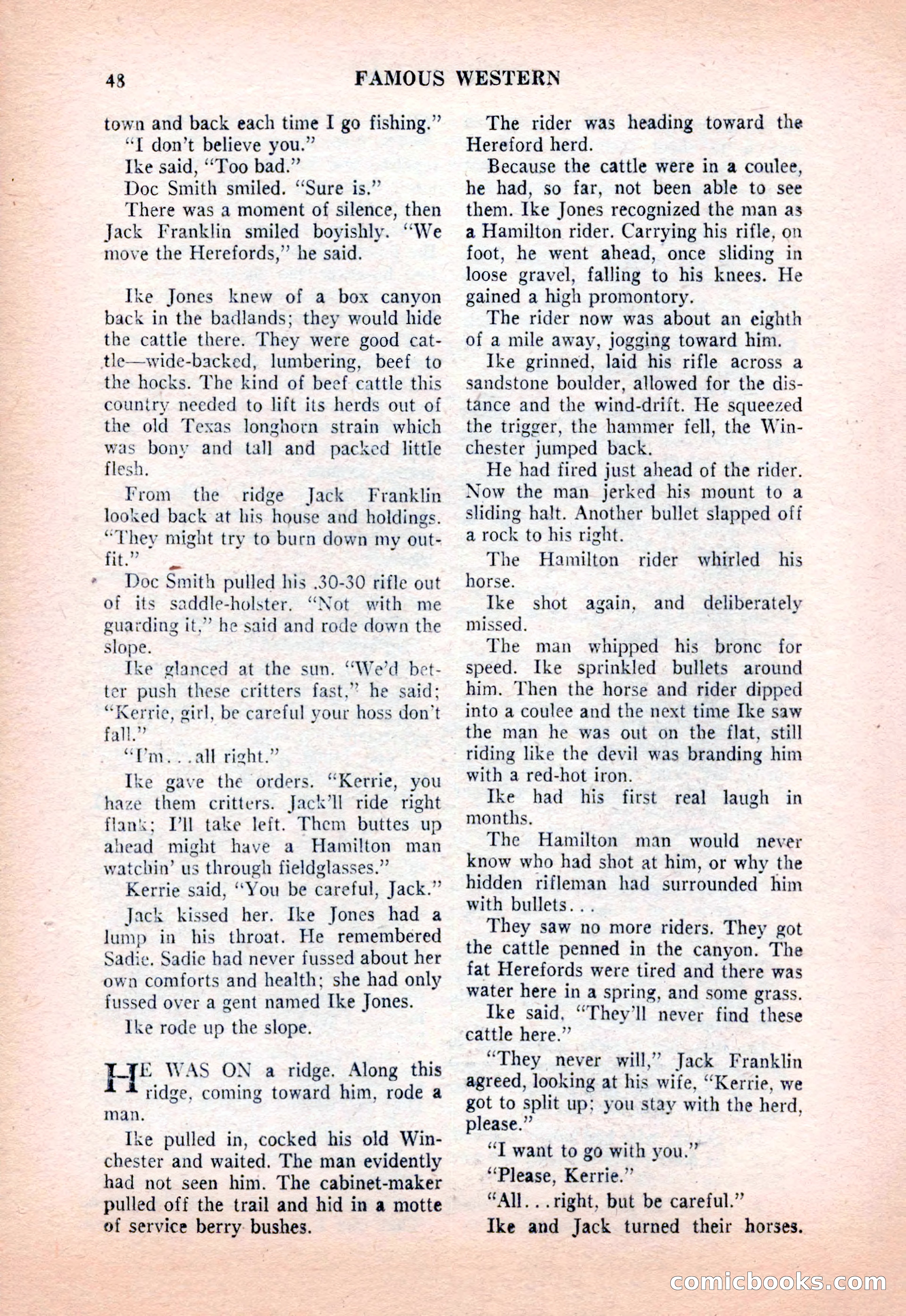 Famous Western, December 1954 — page 48 of 100