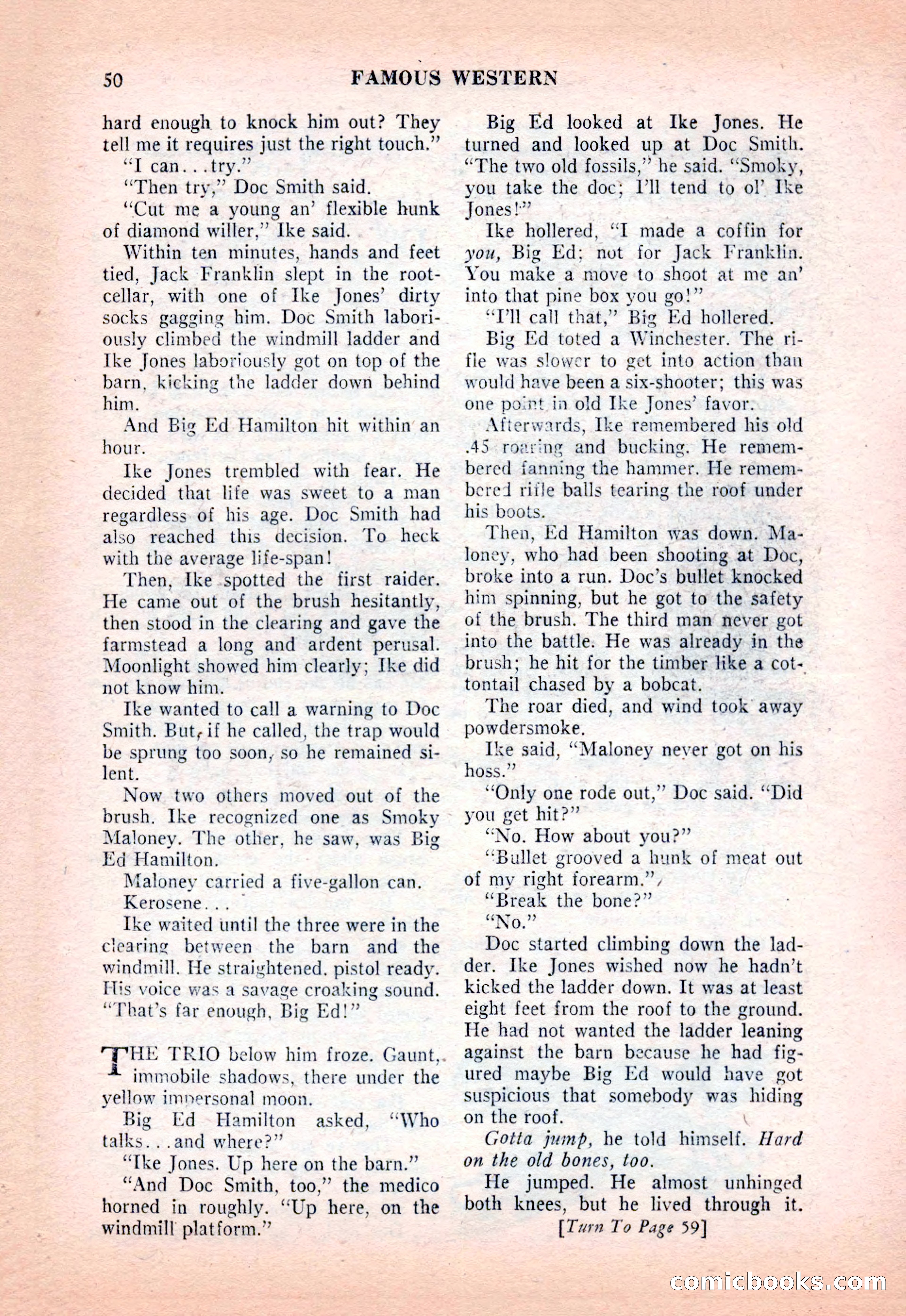 Famous Western, December 1954 — page 50 of 100