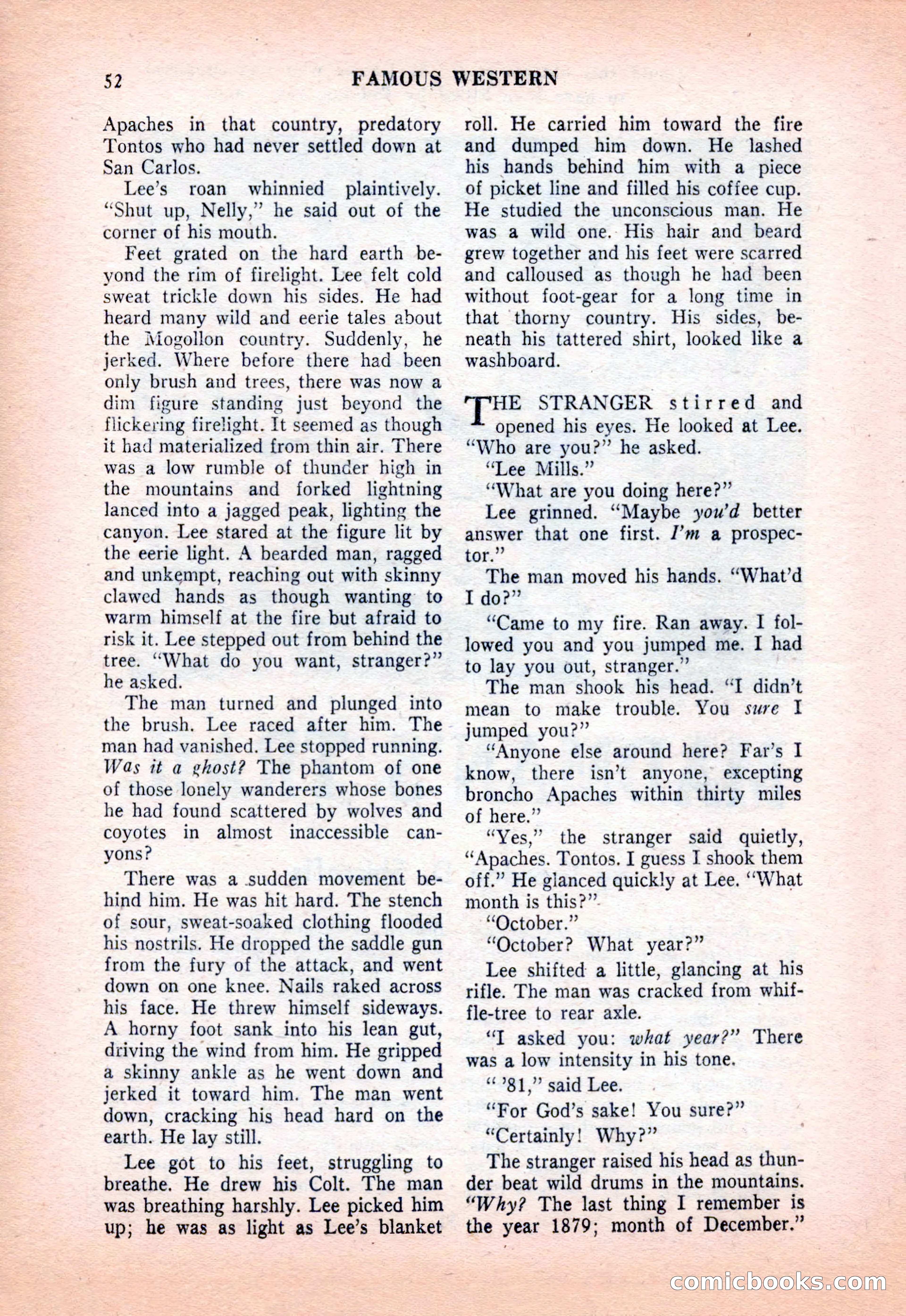 Famous Western, December 1954 — page 52 of 100