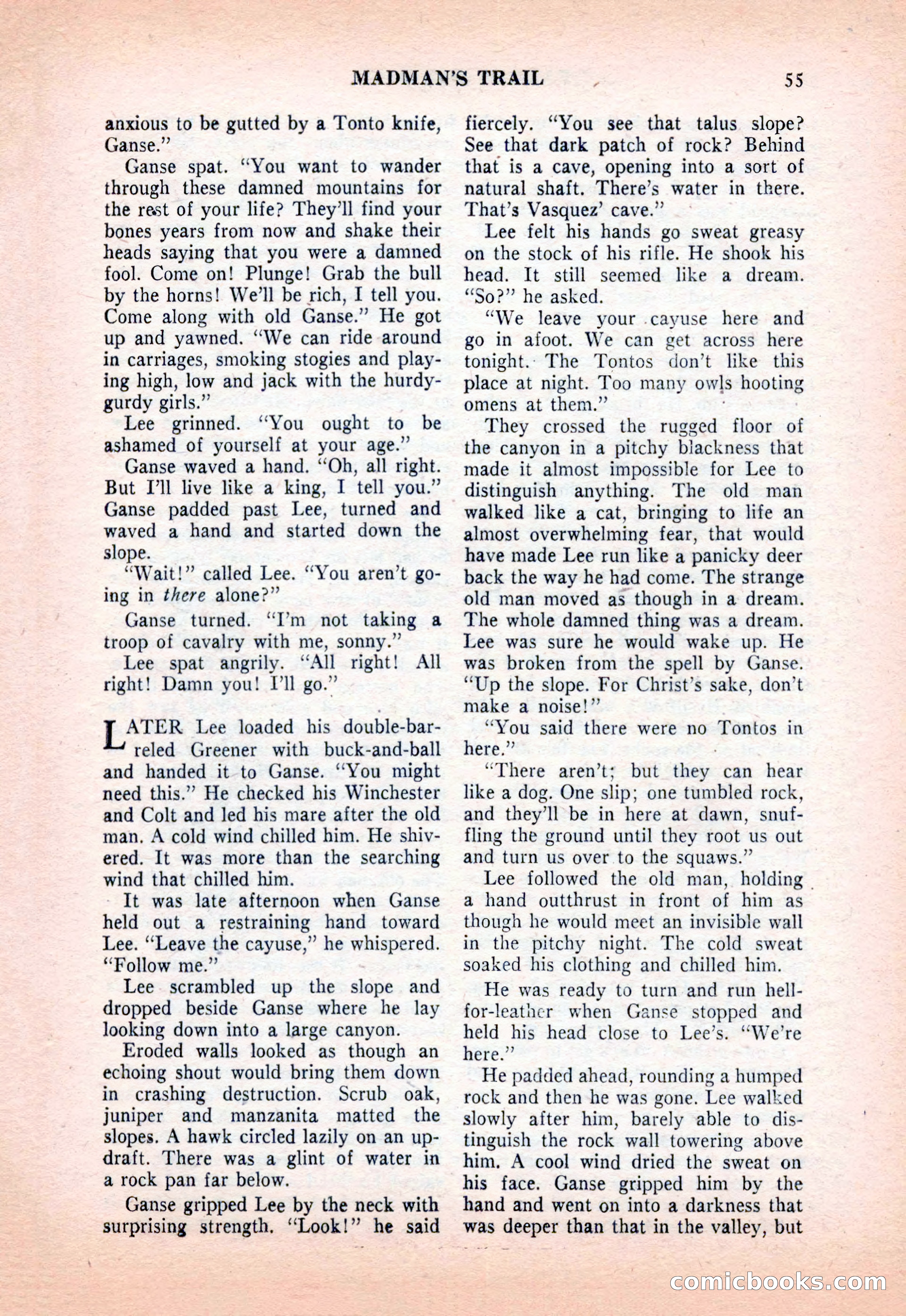 Famous Western, December 1954 — page 55 of 100