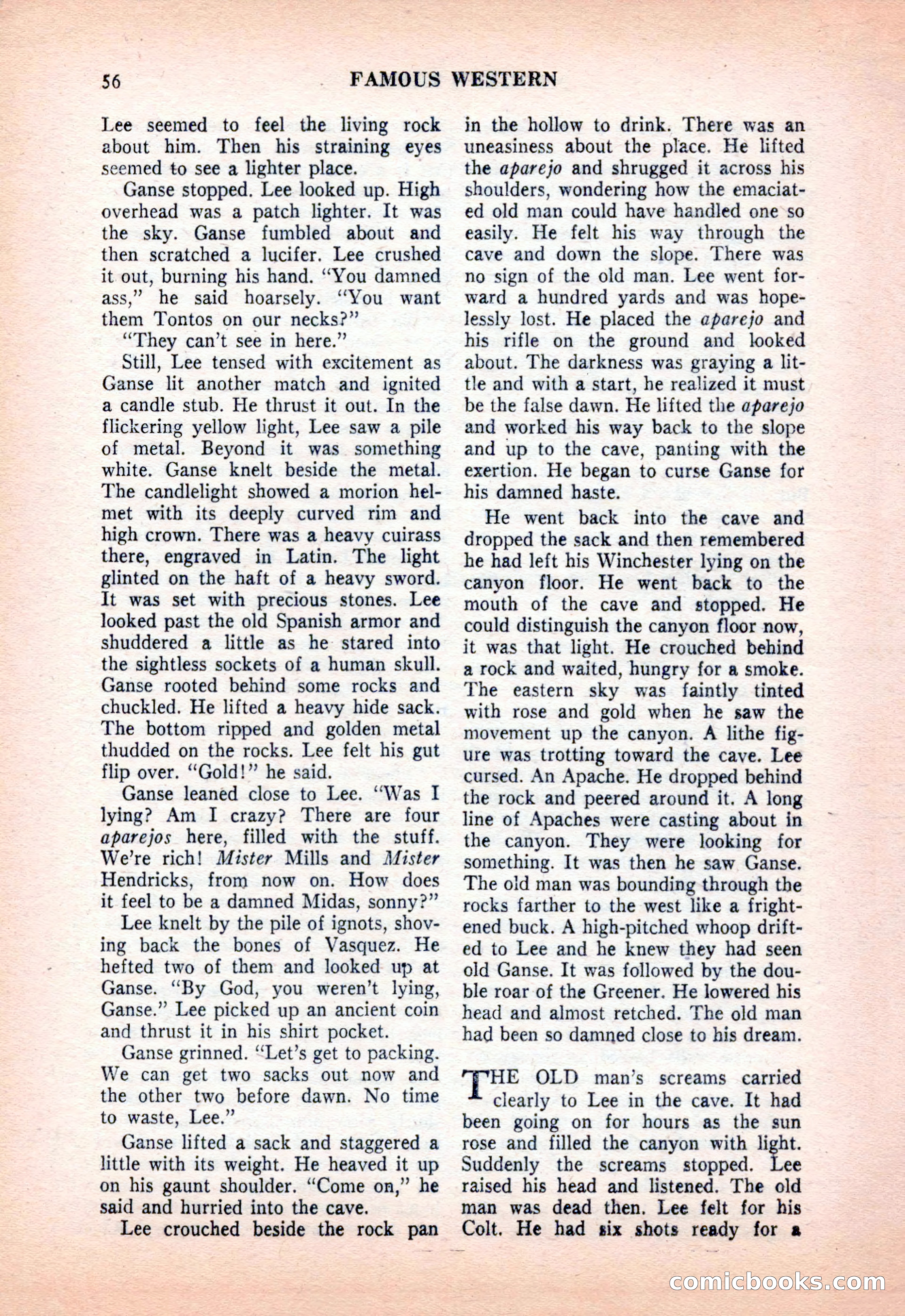 Famous Western, December 1954 — page 56 of 100