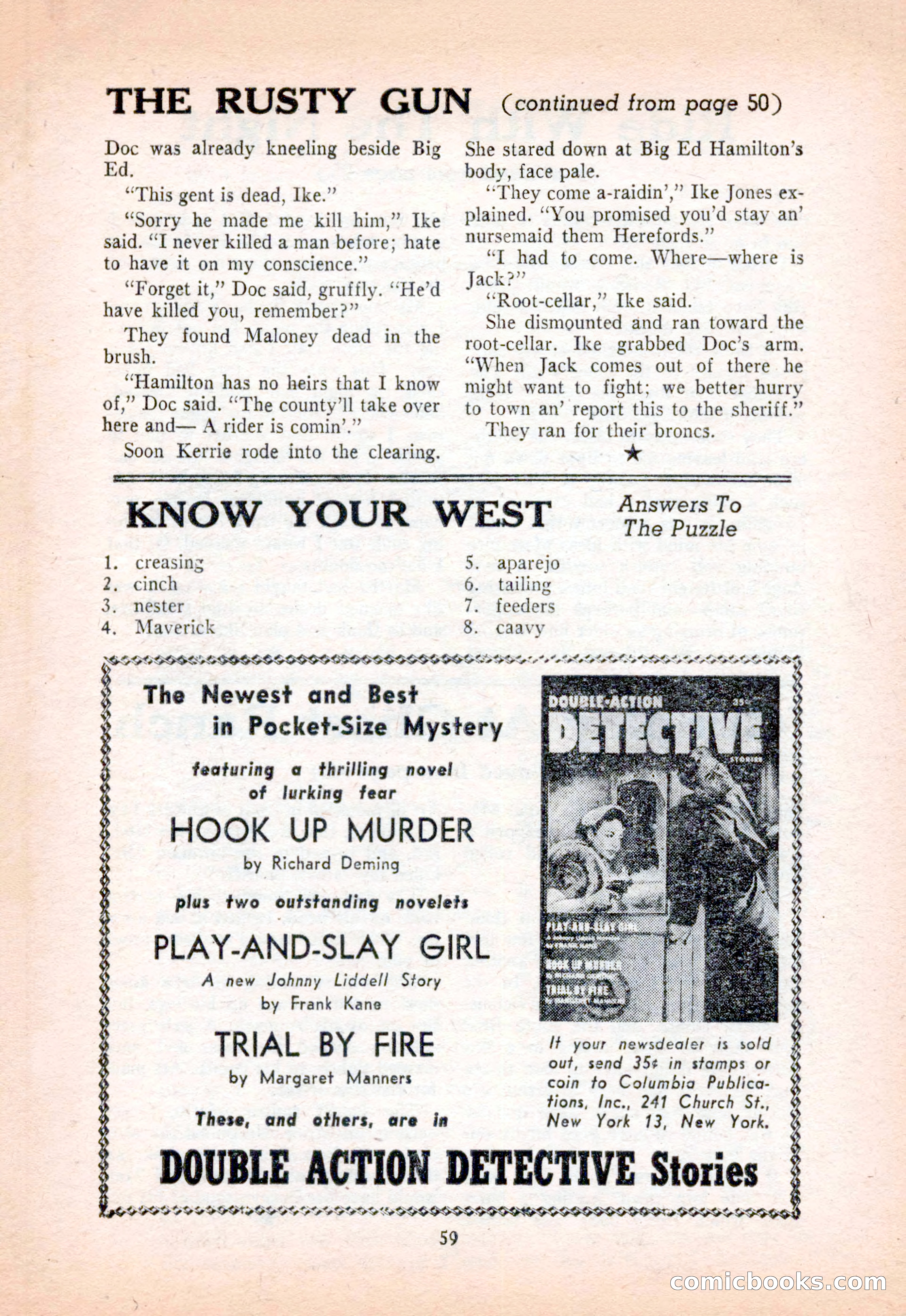 Famous Western, December 1954 — page 59 of 100