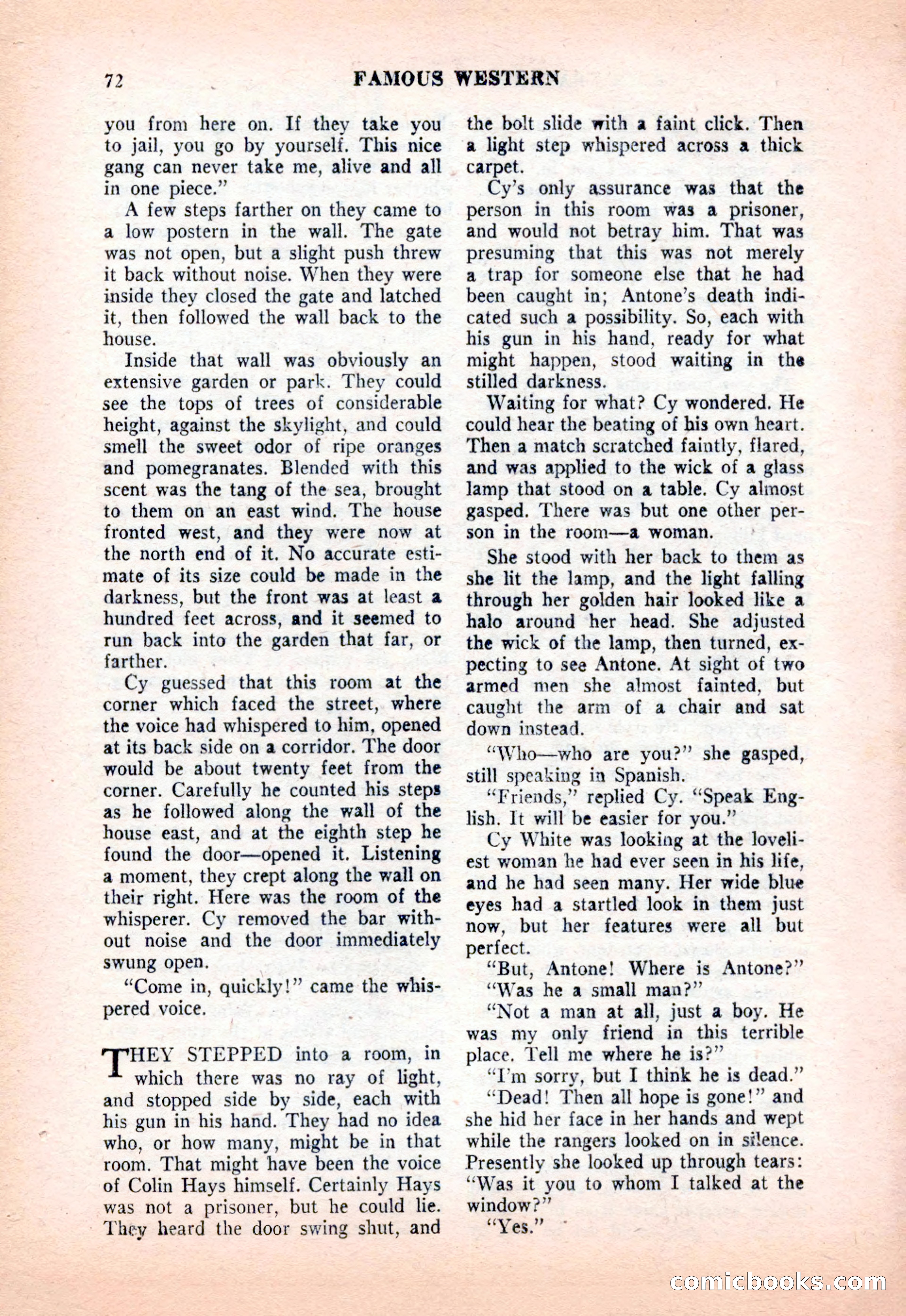 Famous Western, December 1954 — page 72 of 100