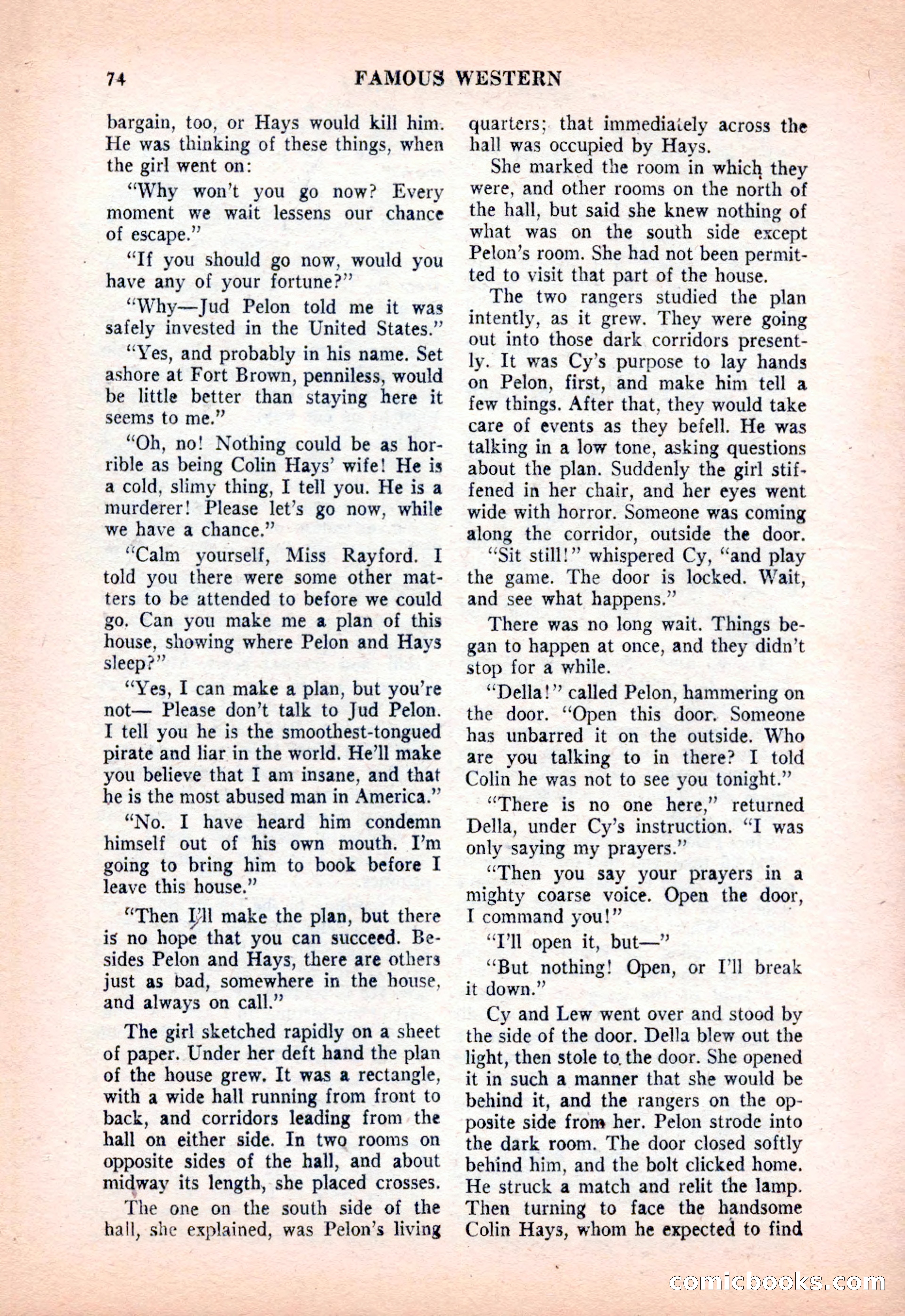 Famous Western, December 1954 — page 74 of 100