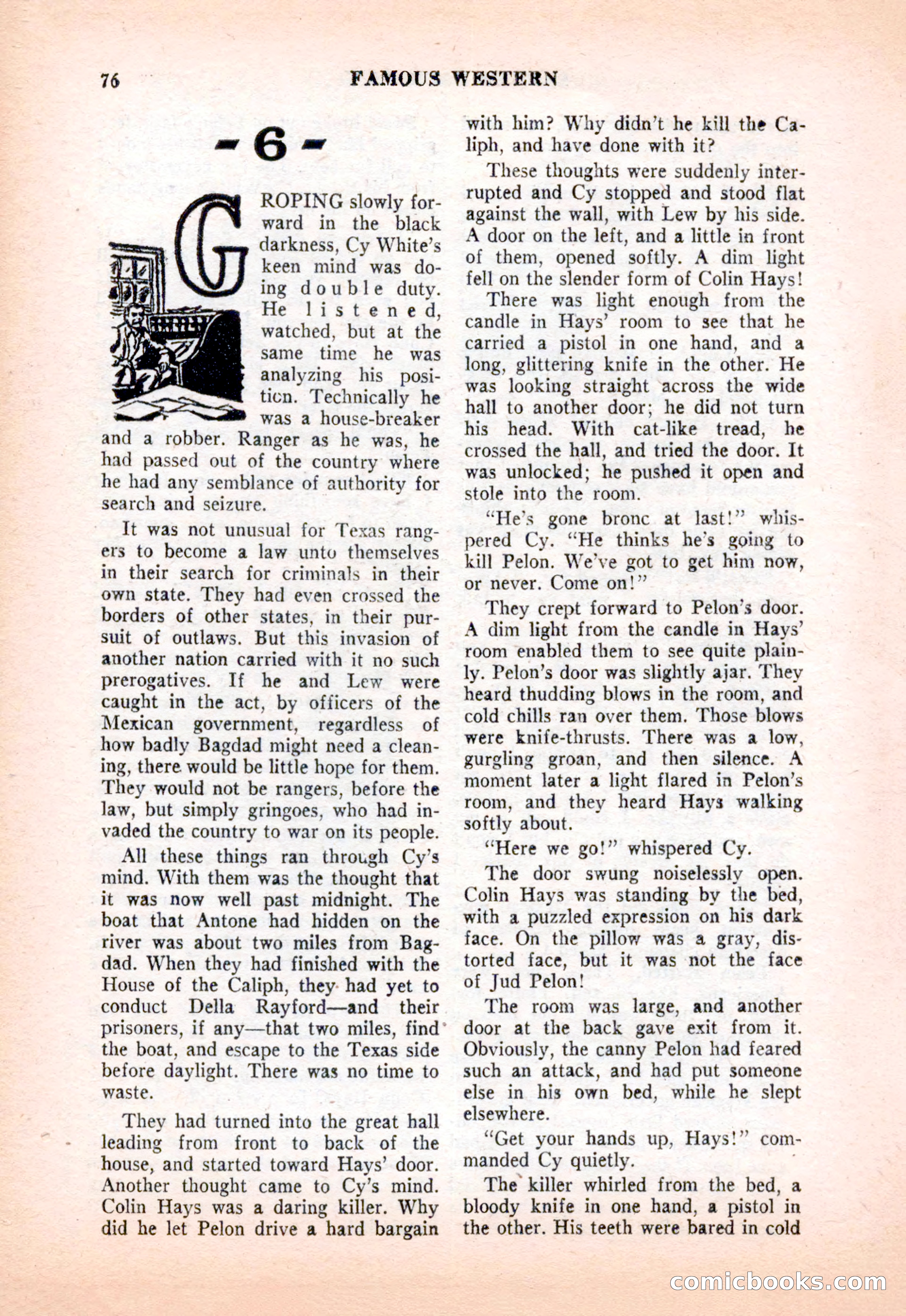 Famous Western, December 1954 — page 76 of 100