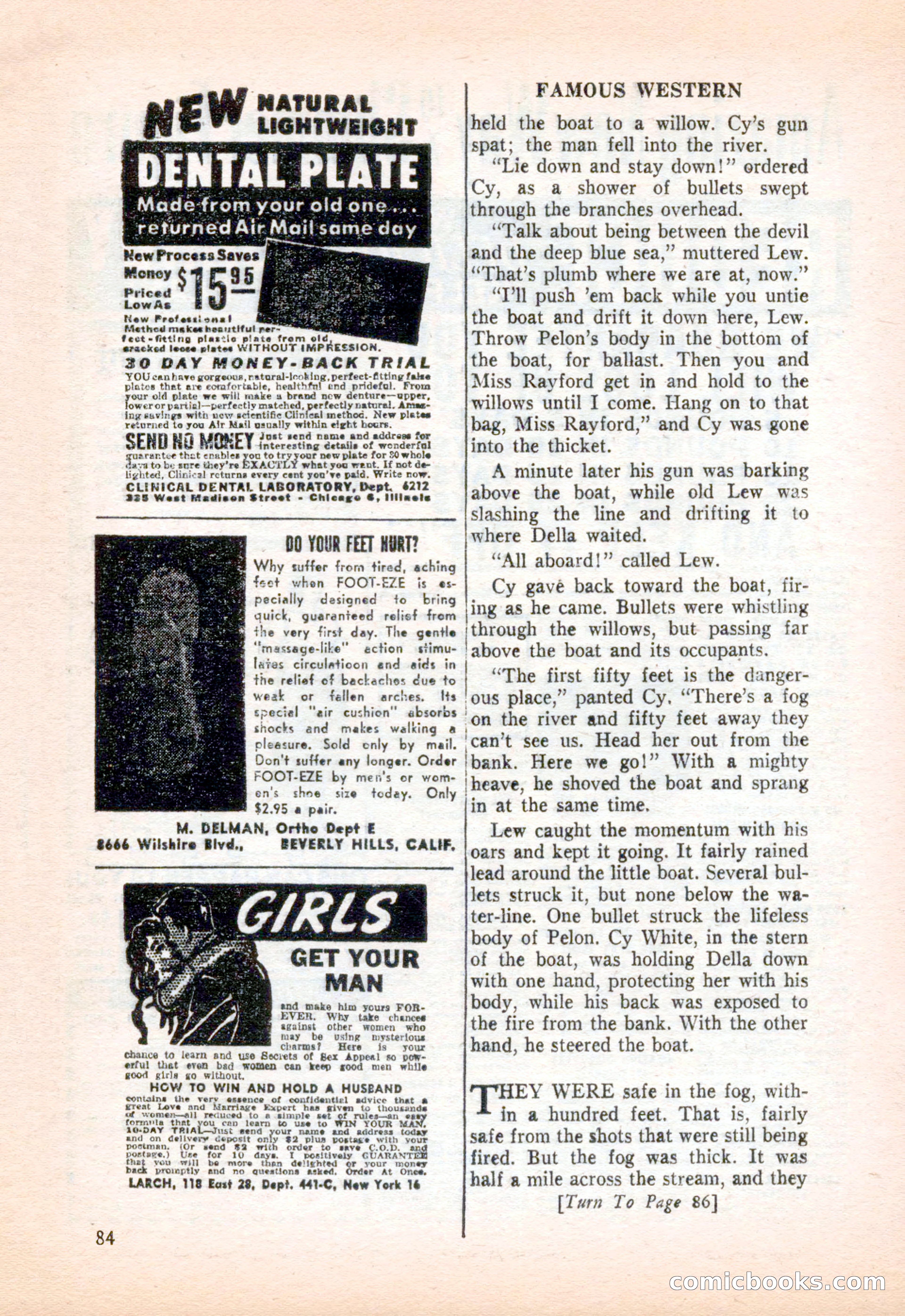 Famous Western, December 1954 — page 84 of 100