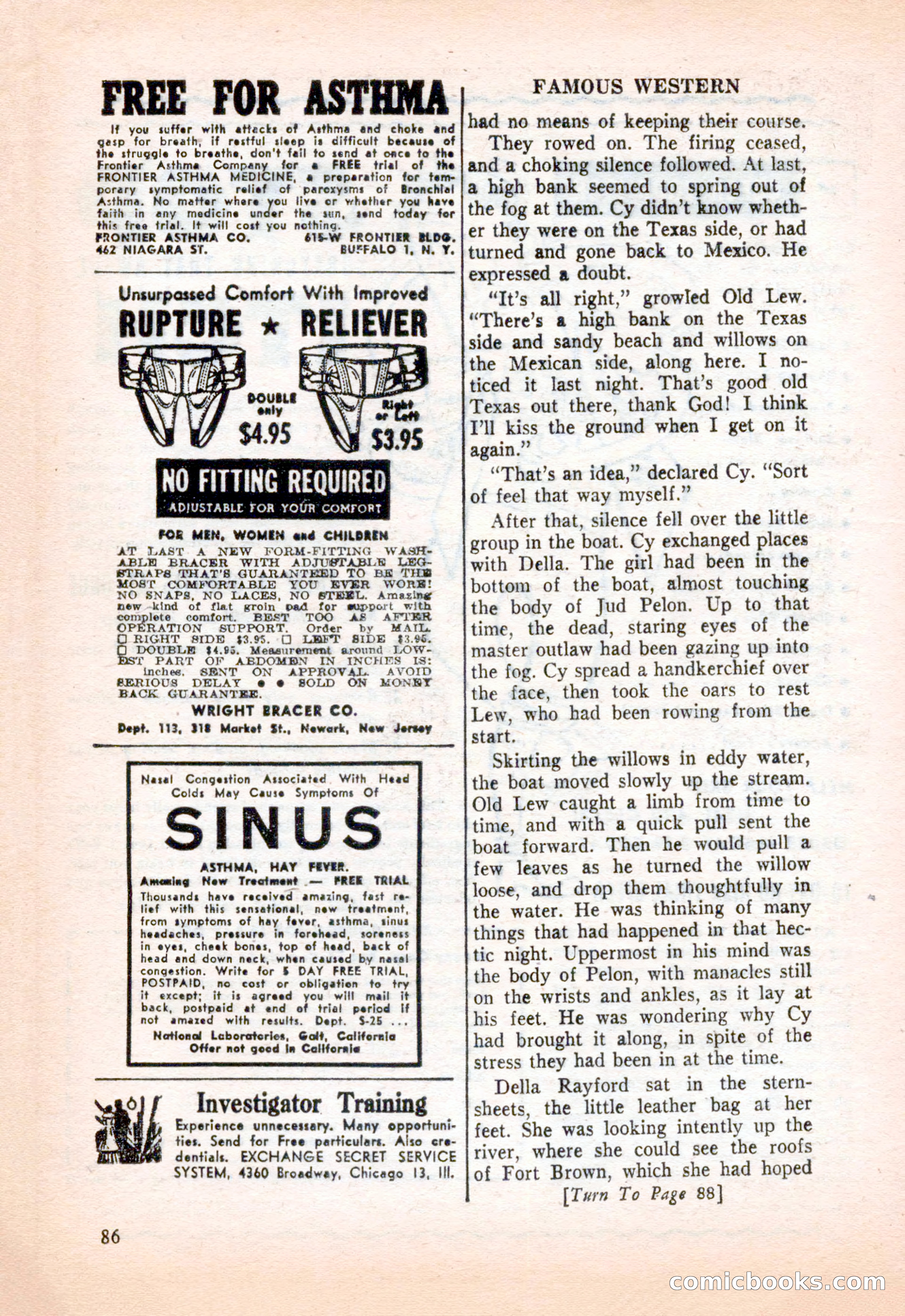 Famous Western, December 1954 — page 86 of 100