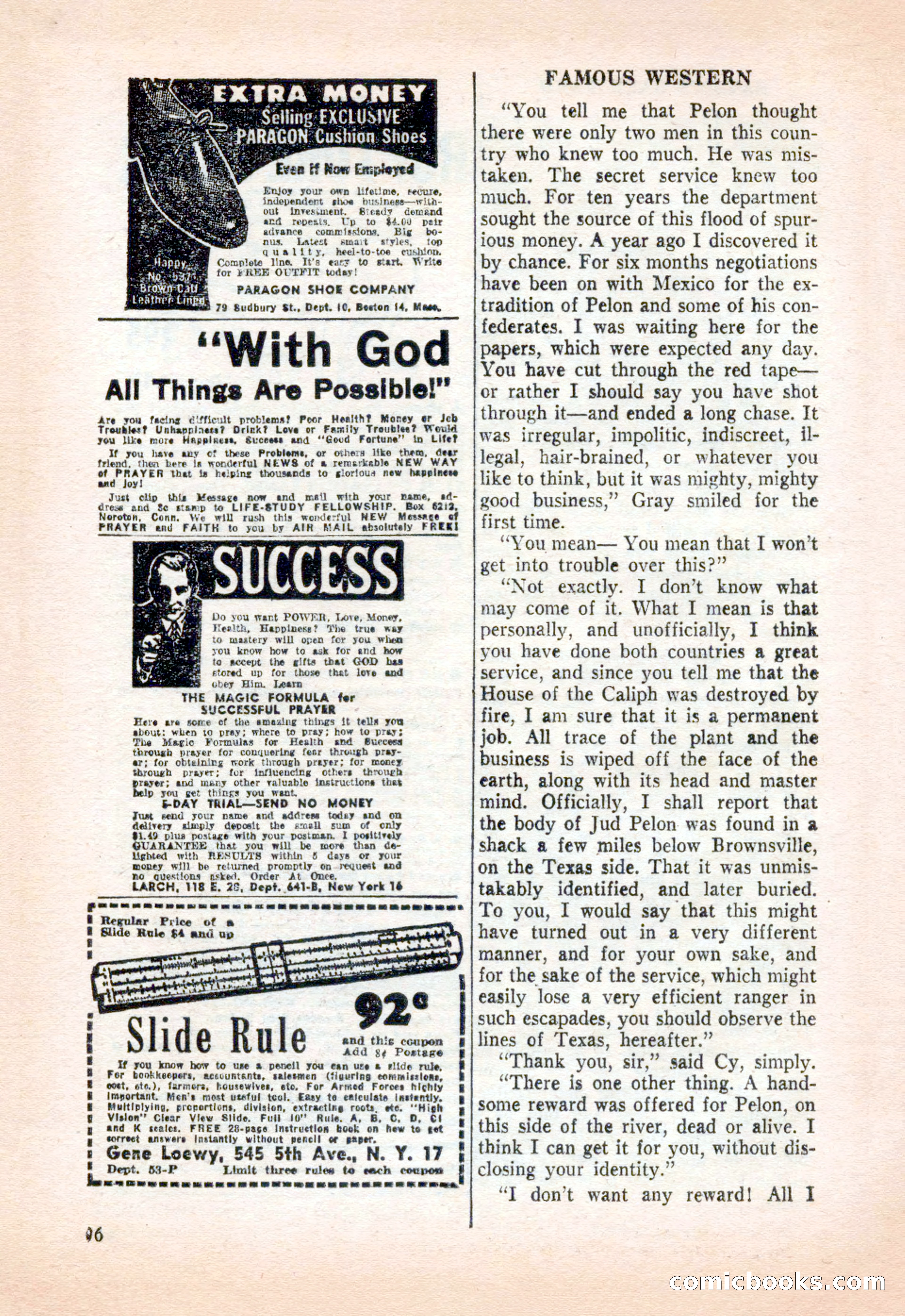 Famous Western, December 1954 — page 96 of 100