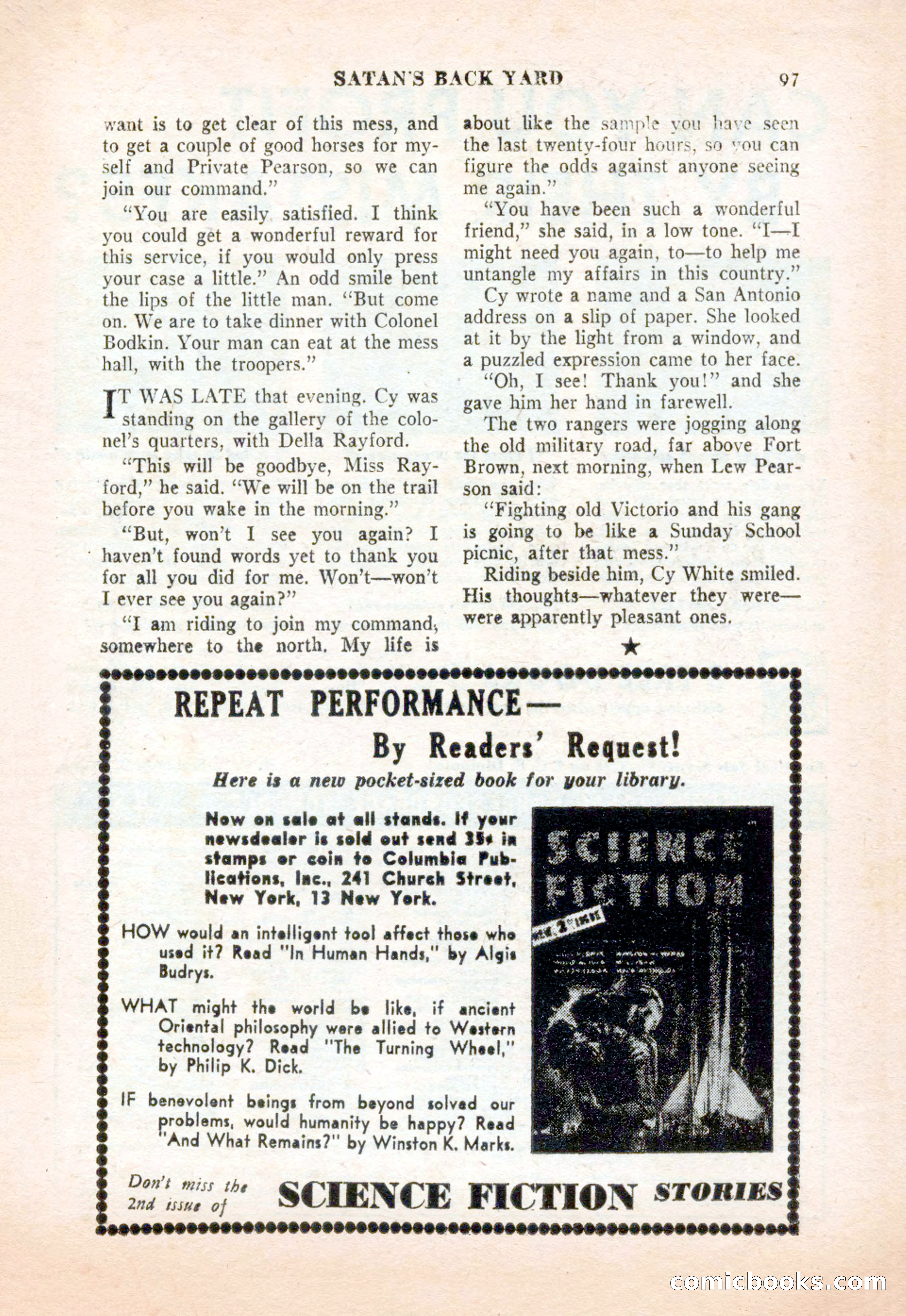 Famous Western, December 1954 — page 97 of 100