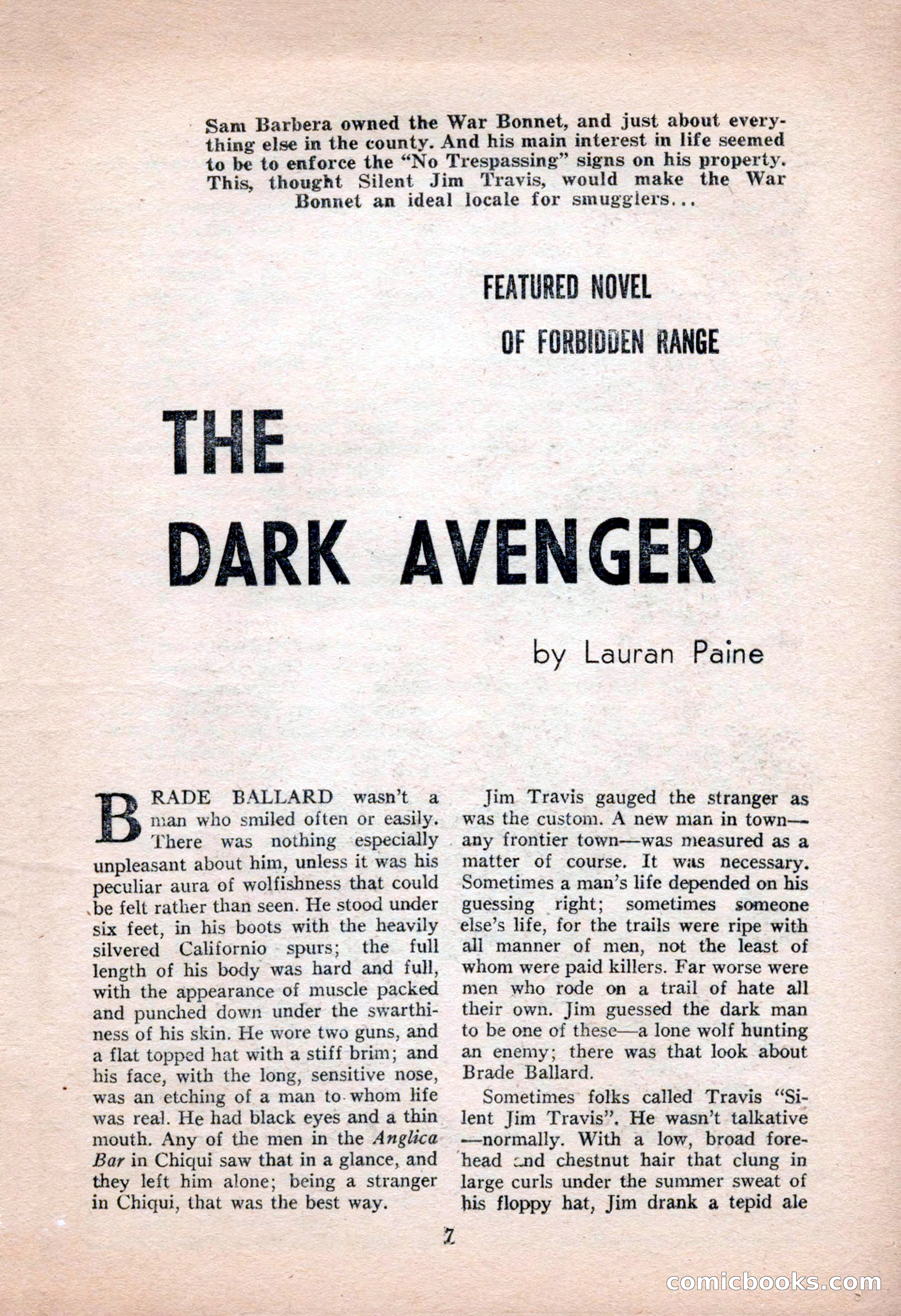 Famous Western, June 1955 — page 7 of 100