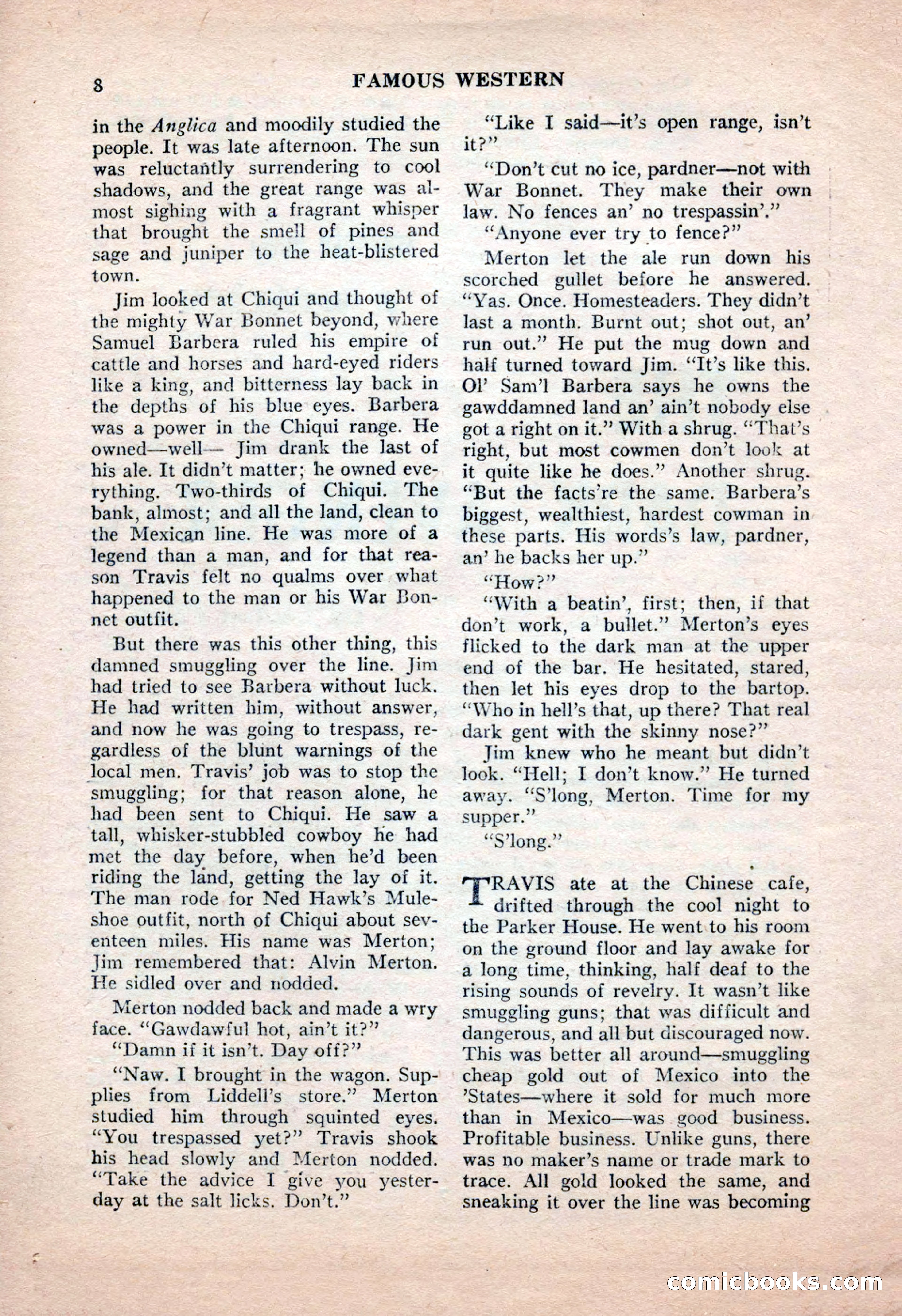 Famous Western, June 1955 — page 8 of 100
