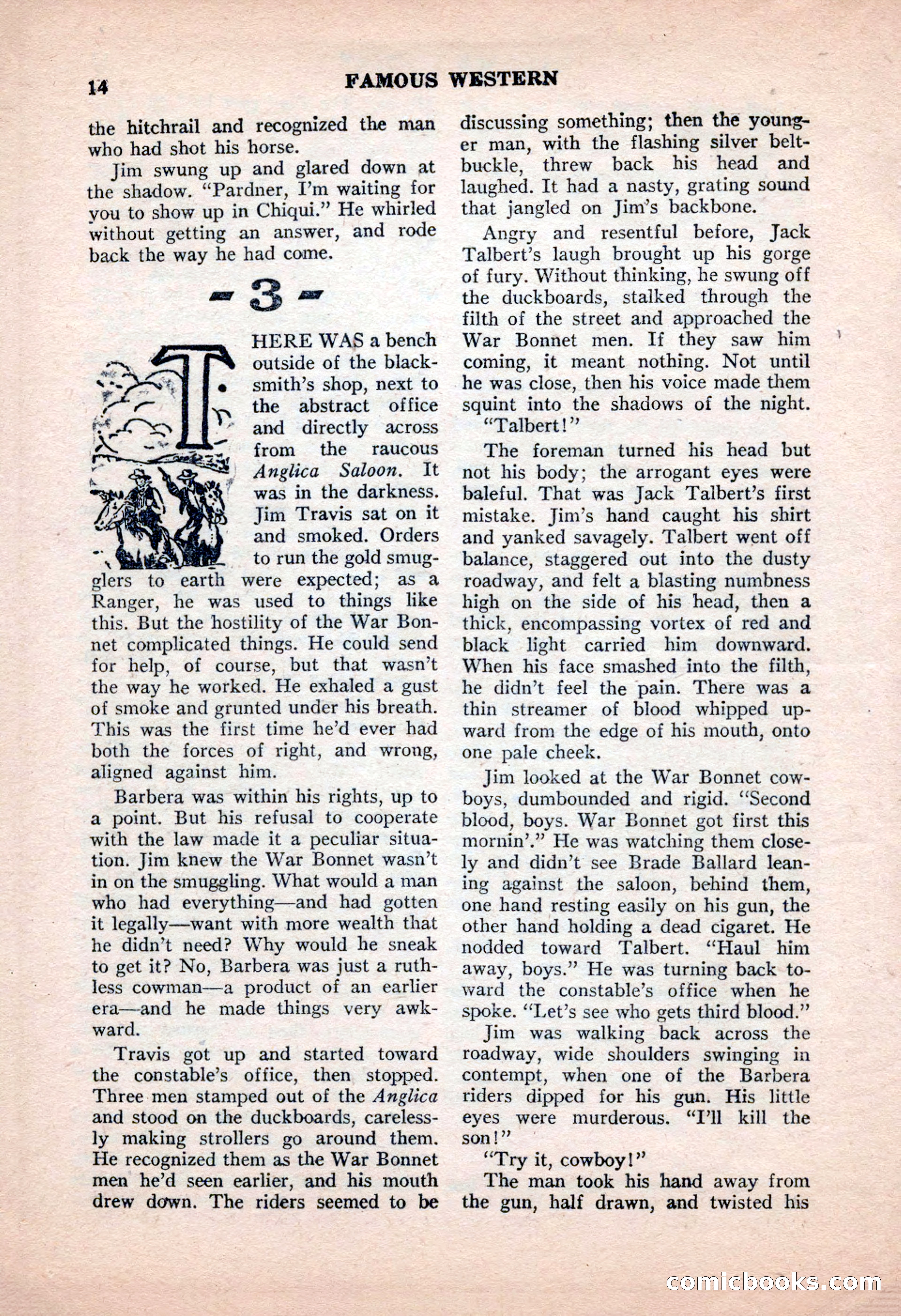Famous Western, June 1955 — page 14 of 100