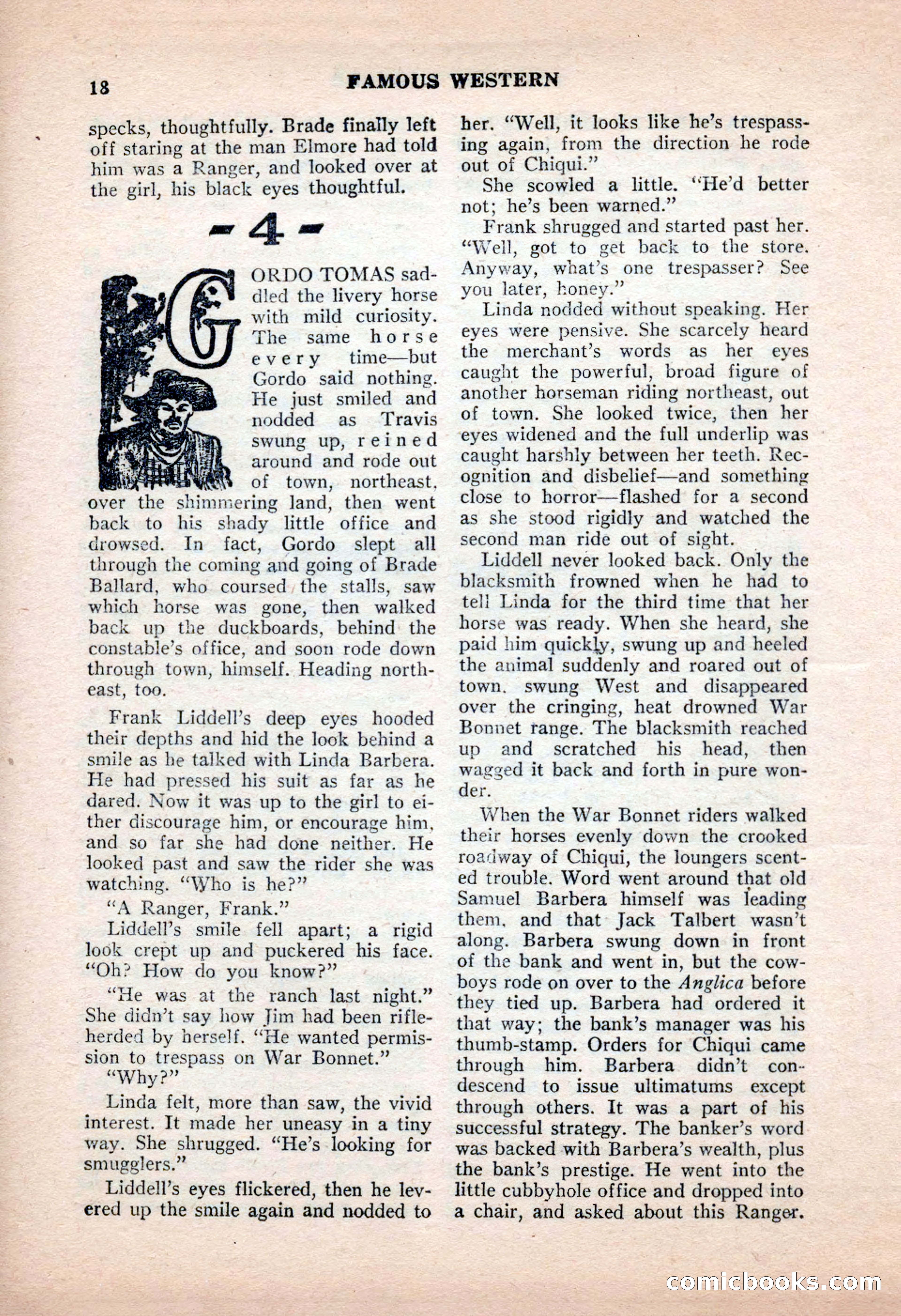 Famous Western, June 1955 — page 18 of 100