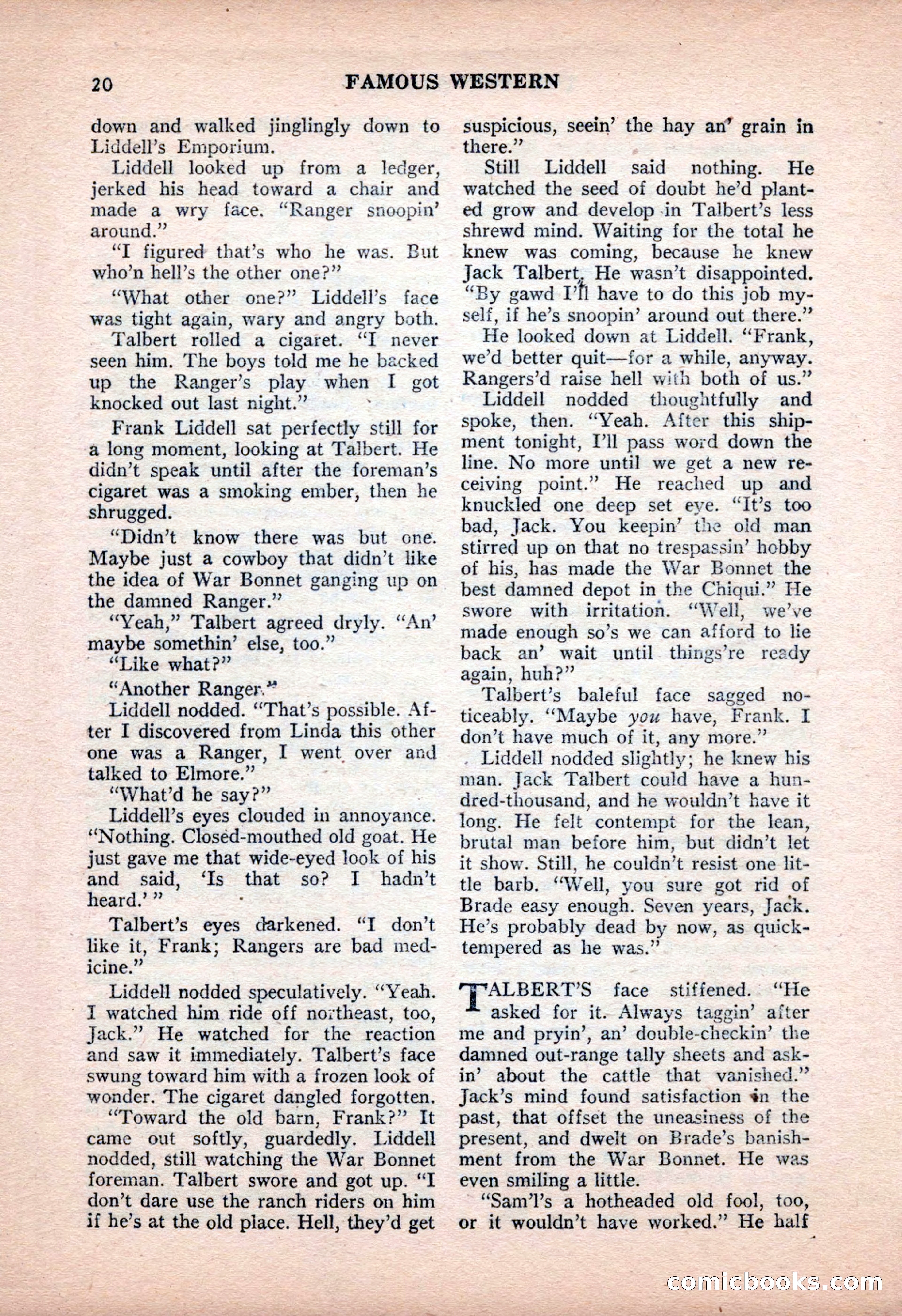 Famous Western, June 1955 — page 20 of 100
