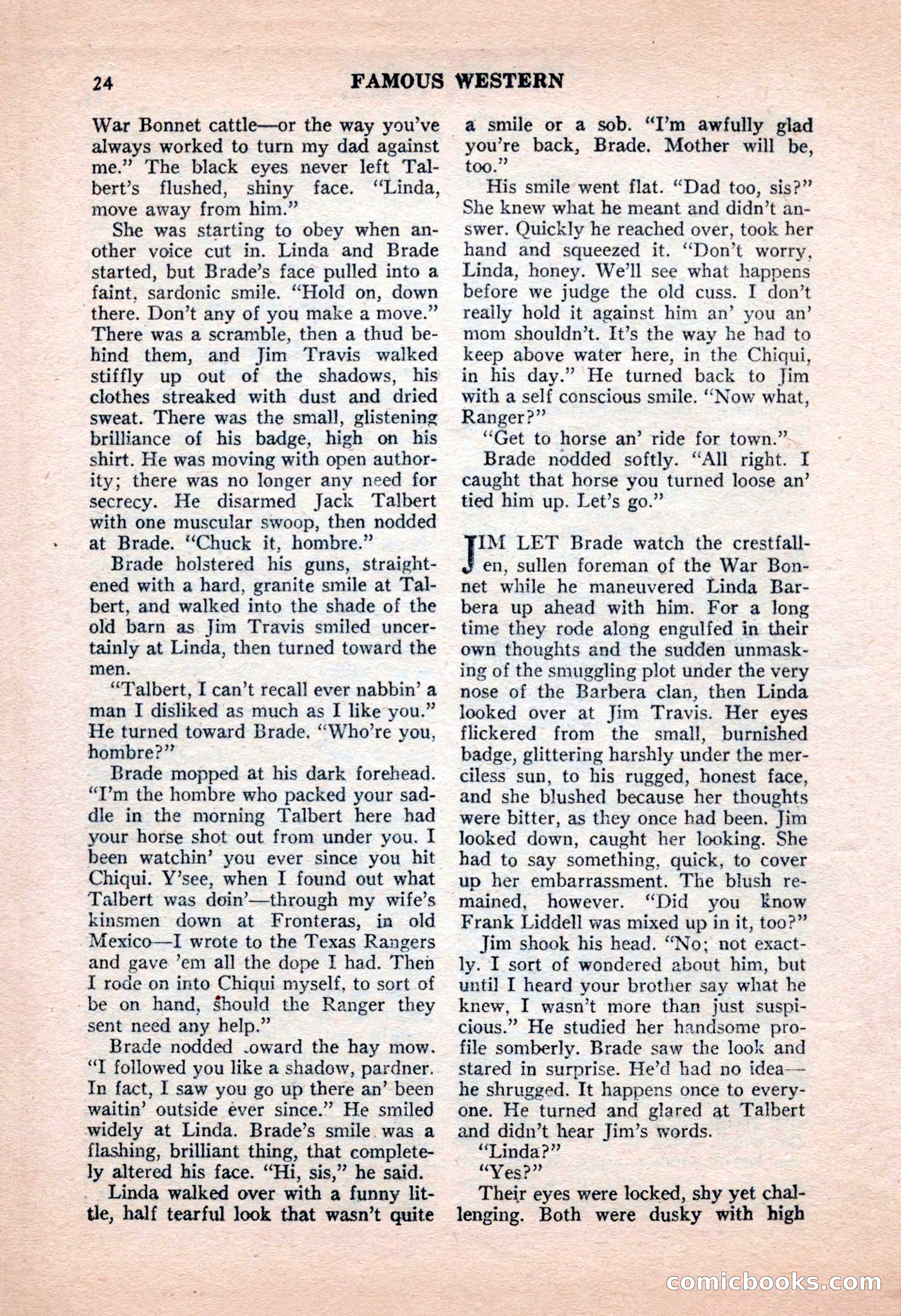 Famous Western, June 1955 — page 24 of 100