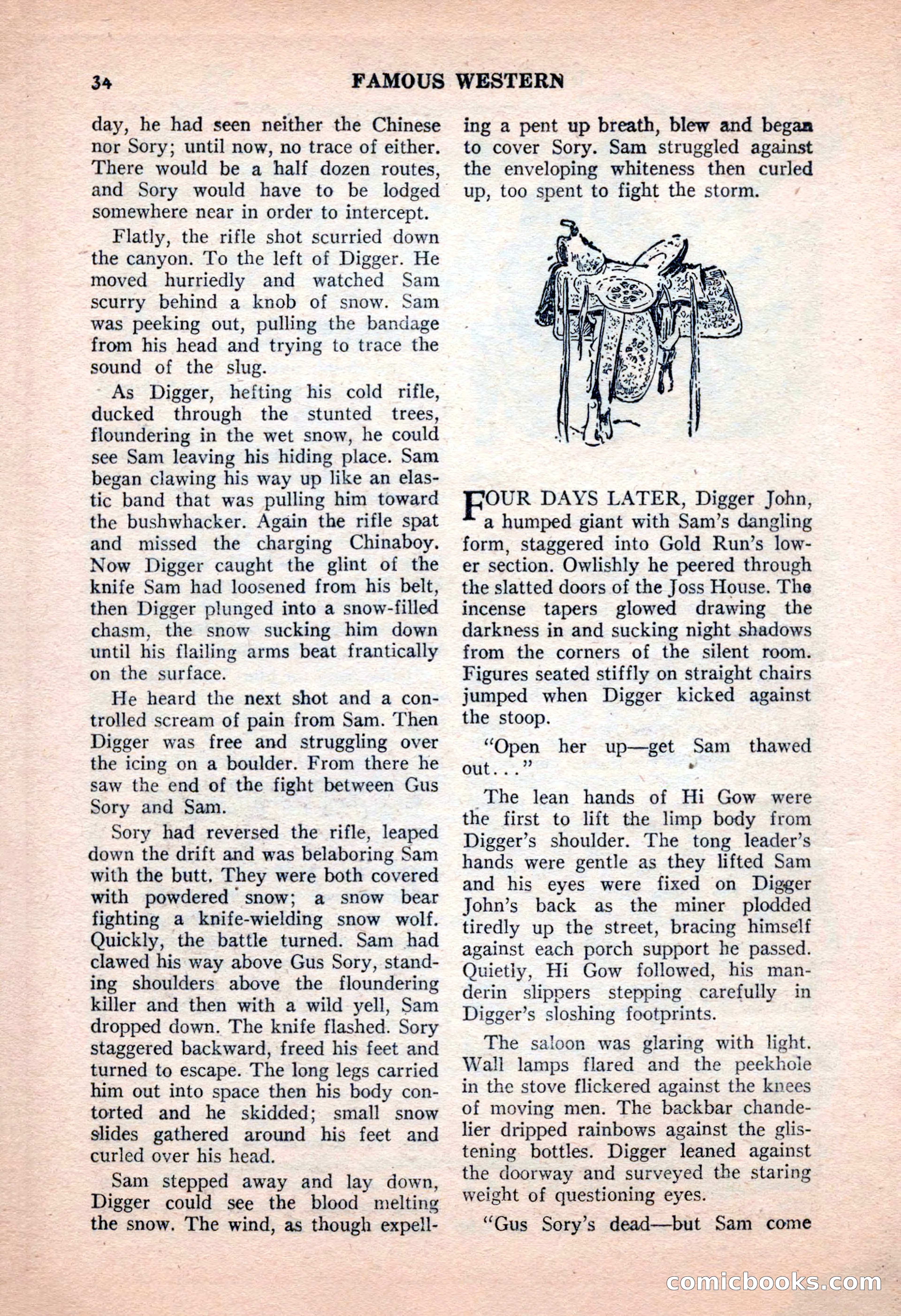 Famous Western, June 1955 — page 34 of 100