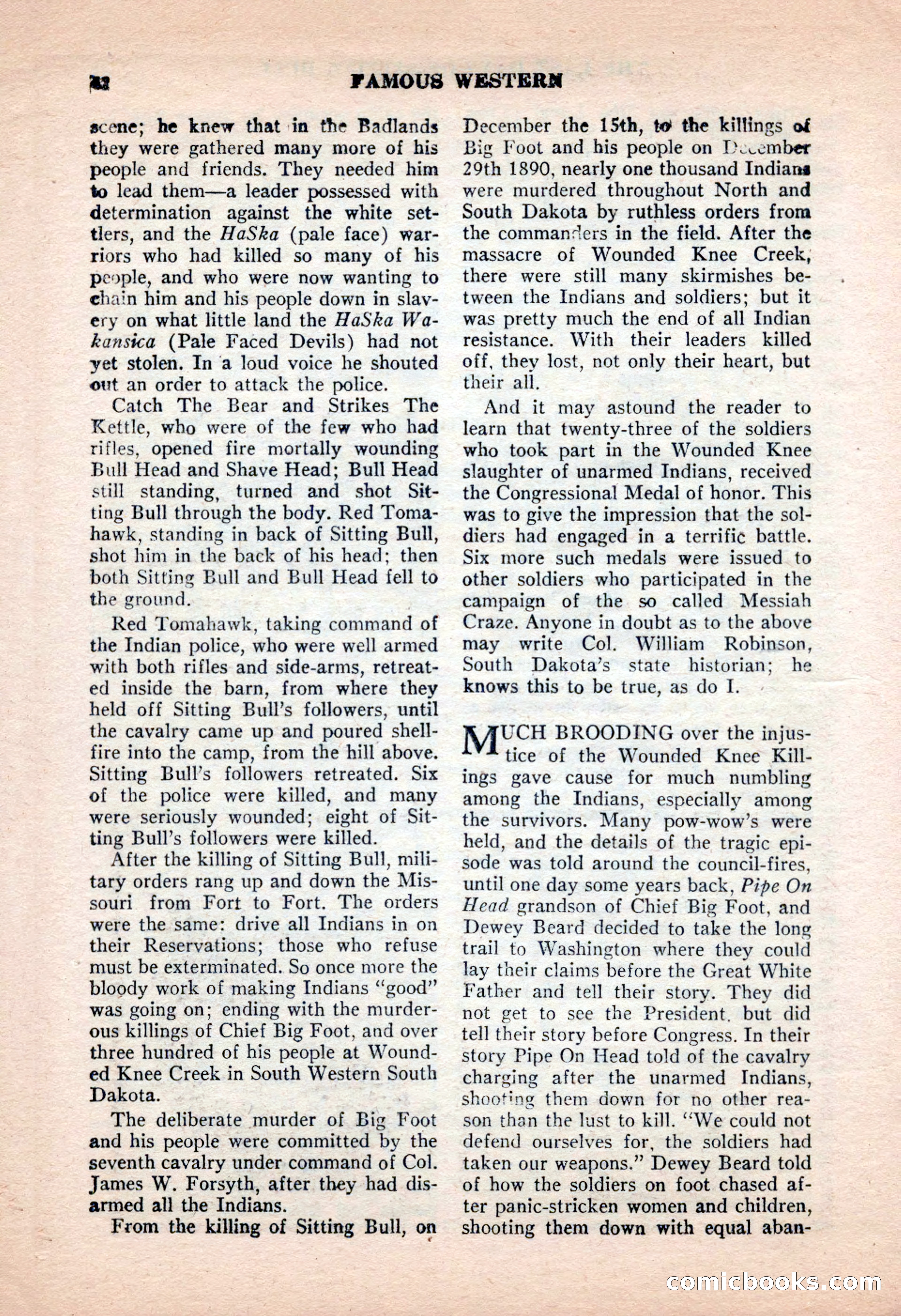 Famous Western, June 1955 — page 42 of 100