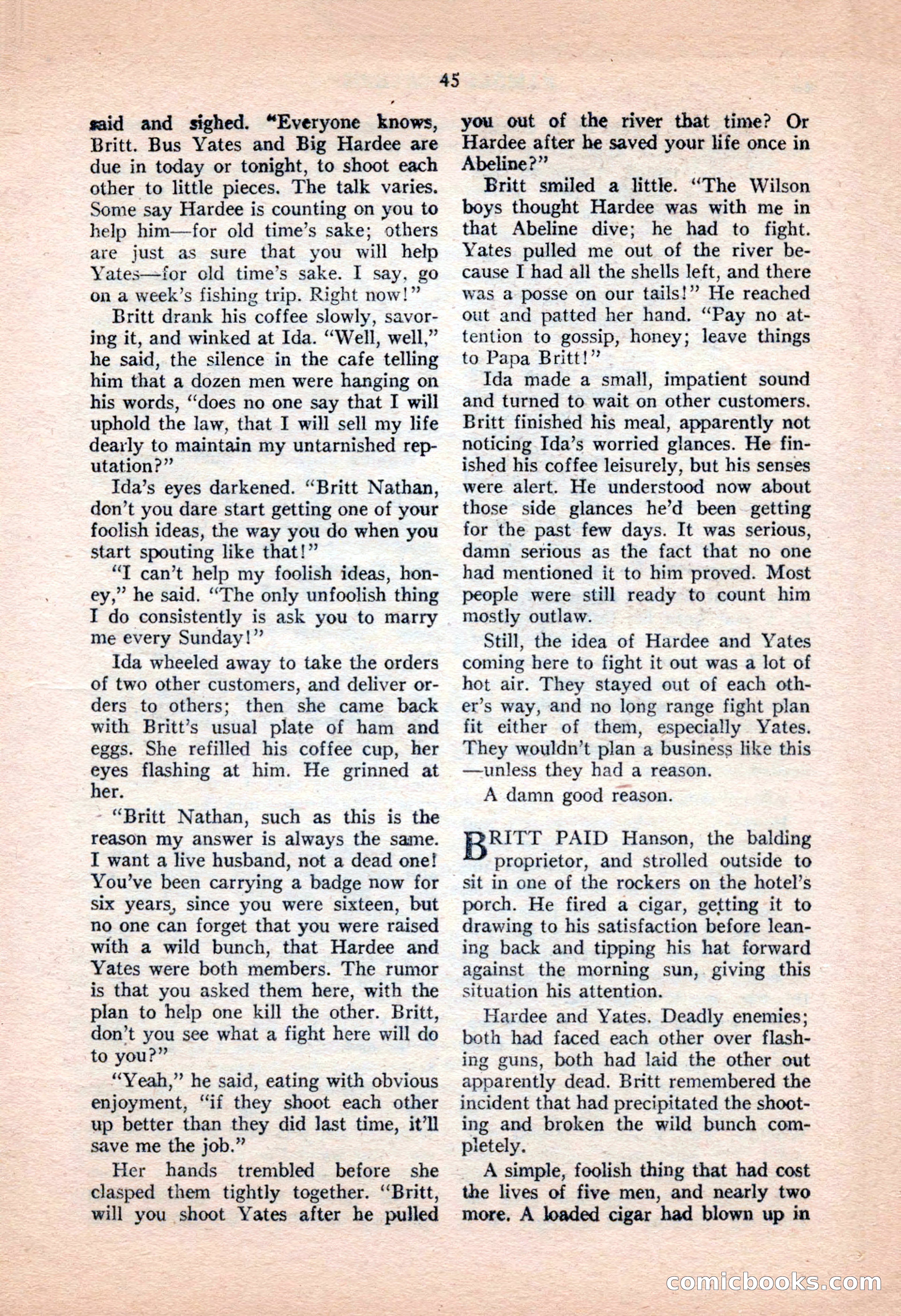 Famous Western, June 1955 — page 45 of 100