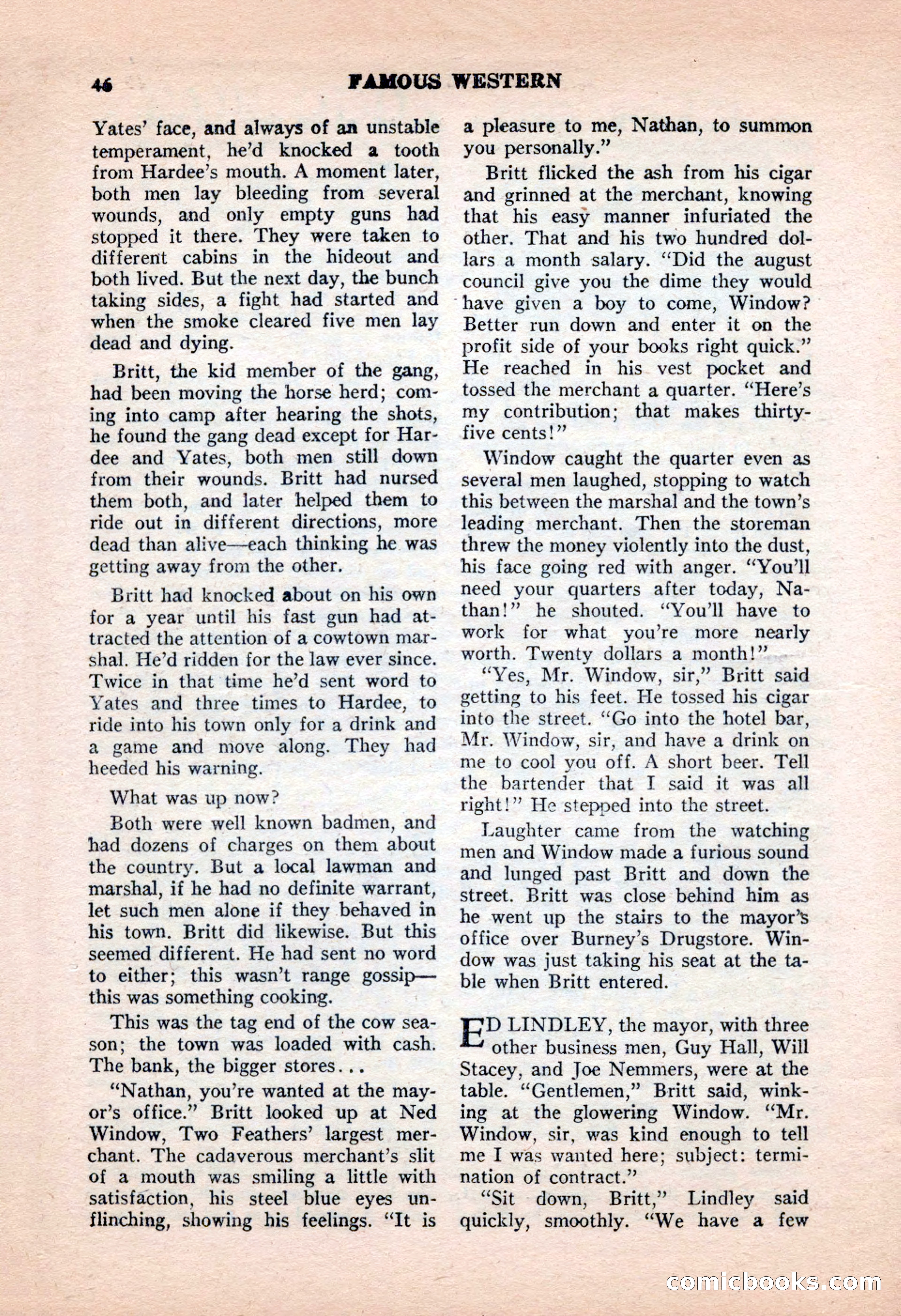 Famous Western, June 1955 — page 46 of 100