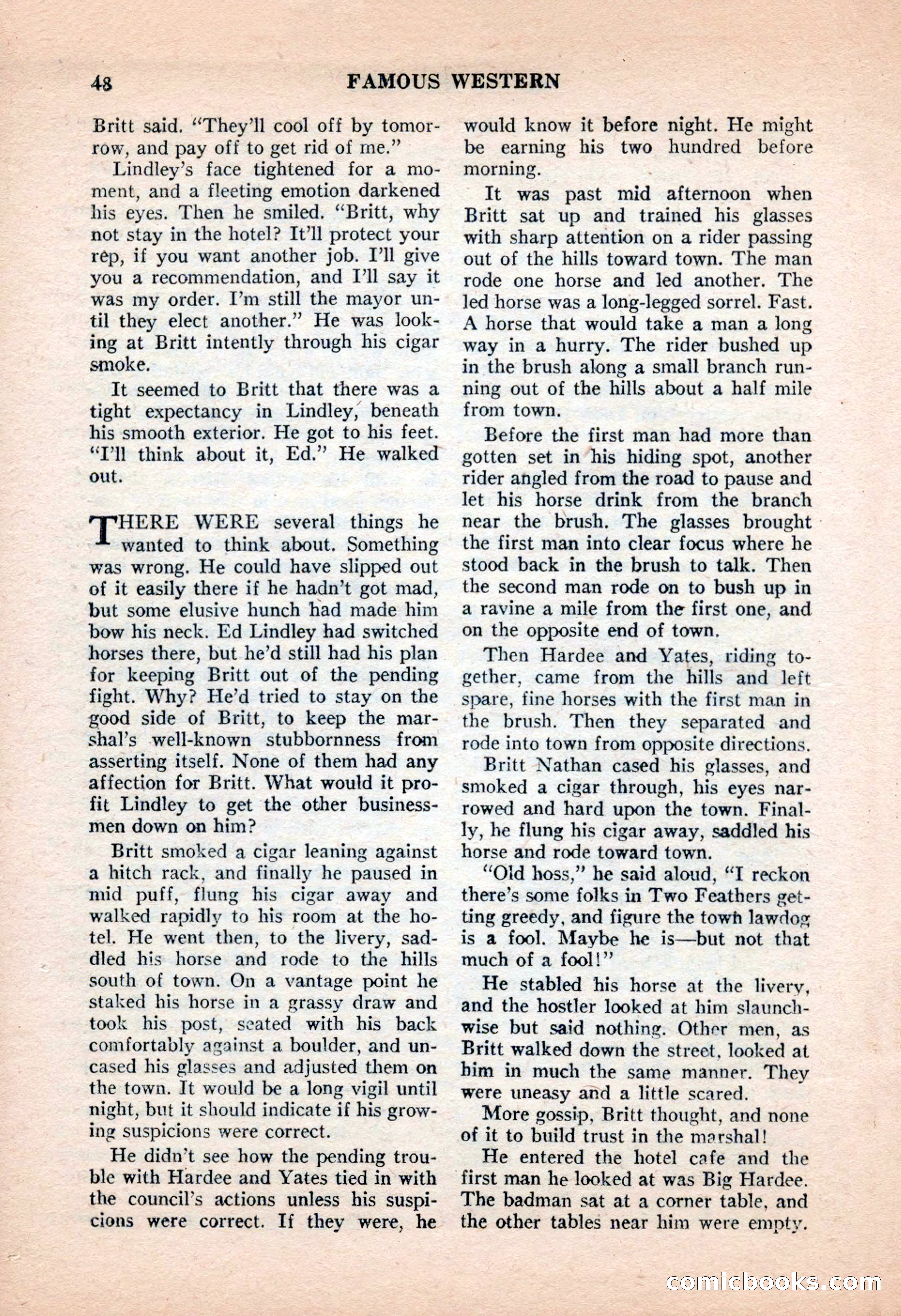 Famous Western, June 1955 — page 48 of 100