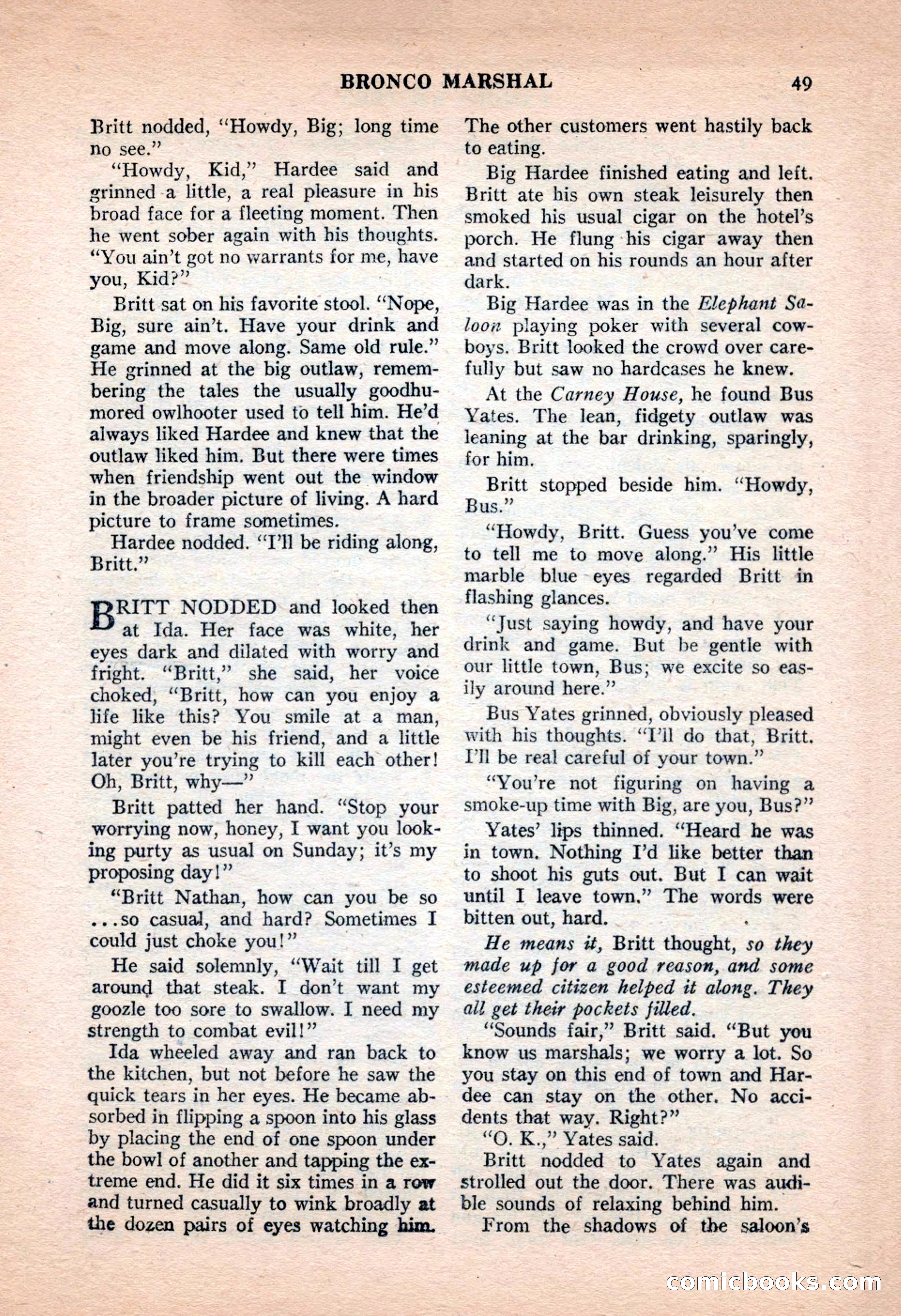 Famous Western, June 1955 — page 49 of 100