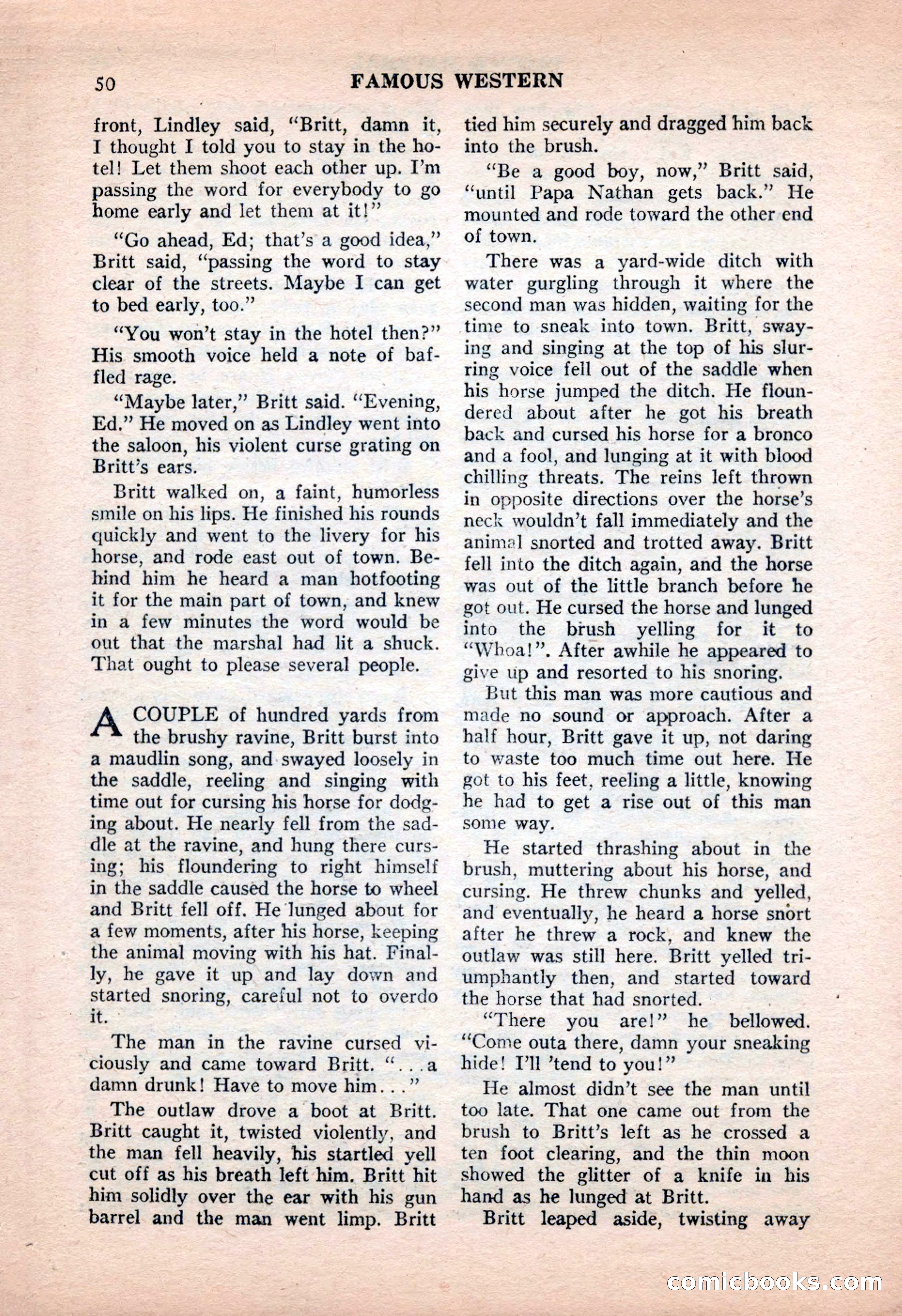 Famous Western, June 1955 — page 50 of 100