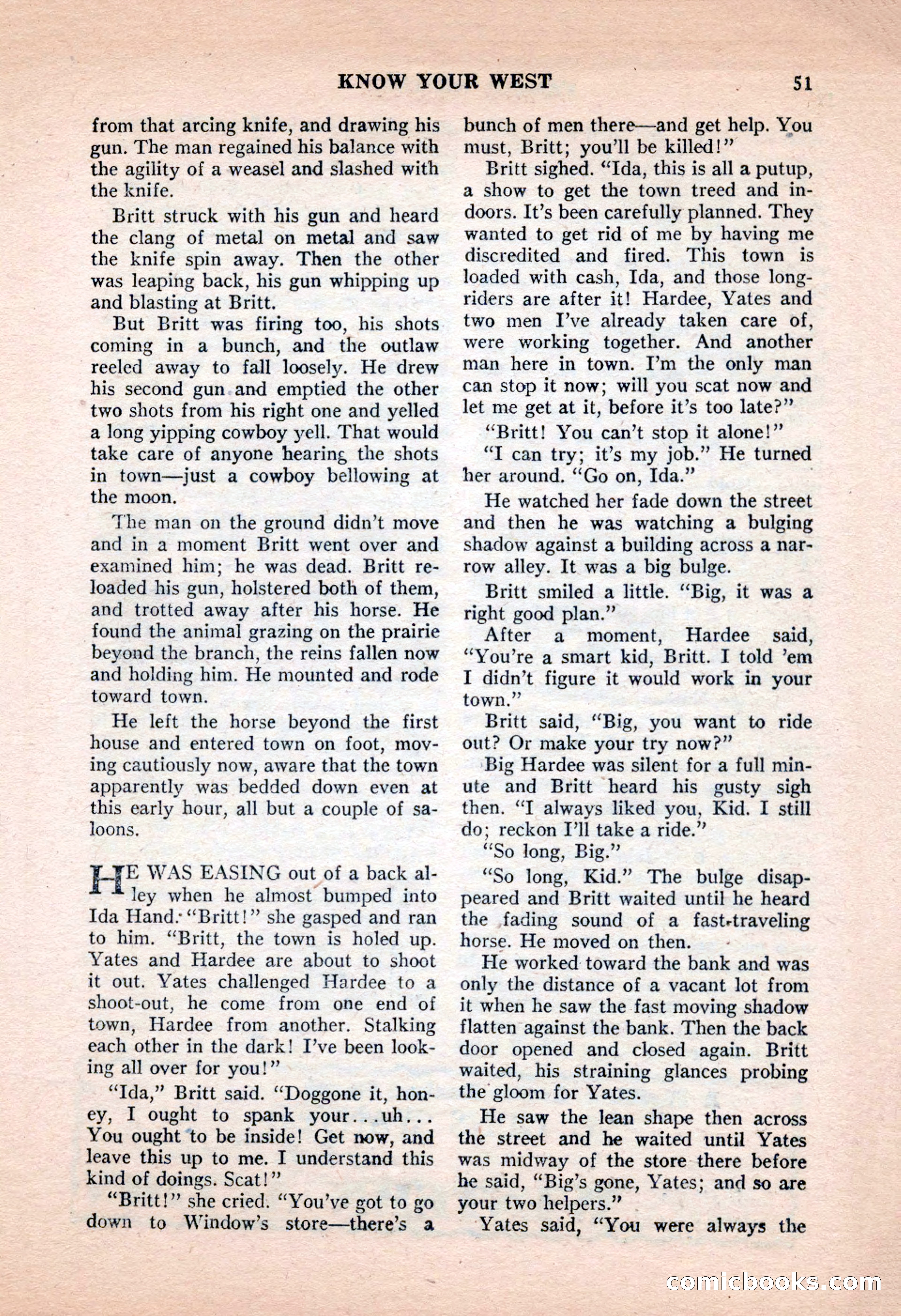 Famous Western, June 1955 — page 51 of 100