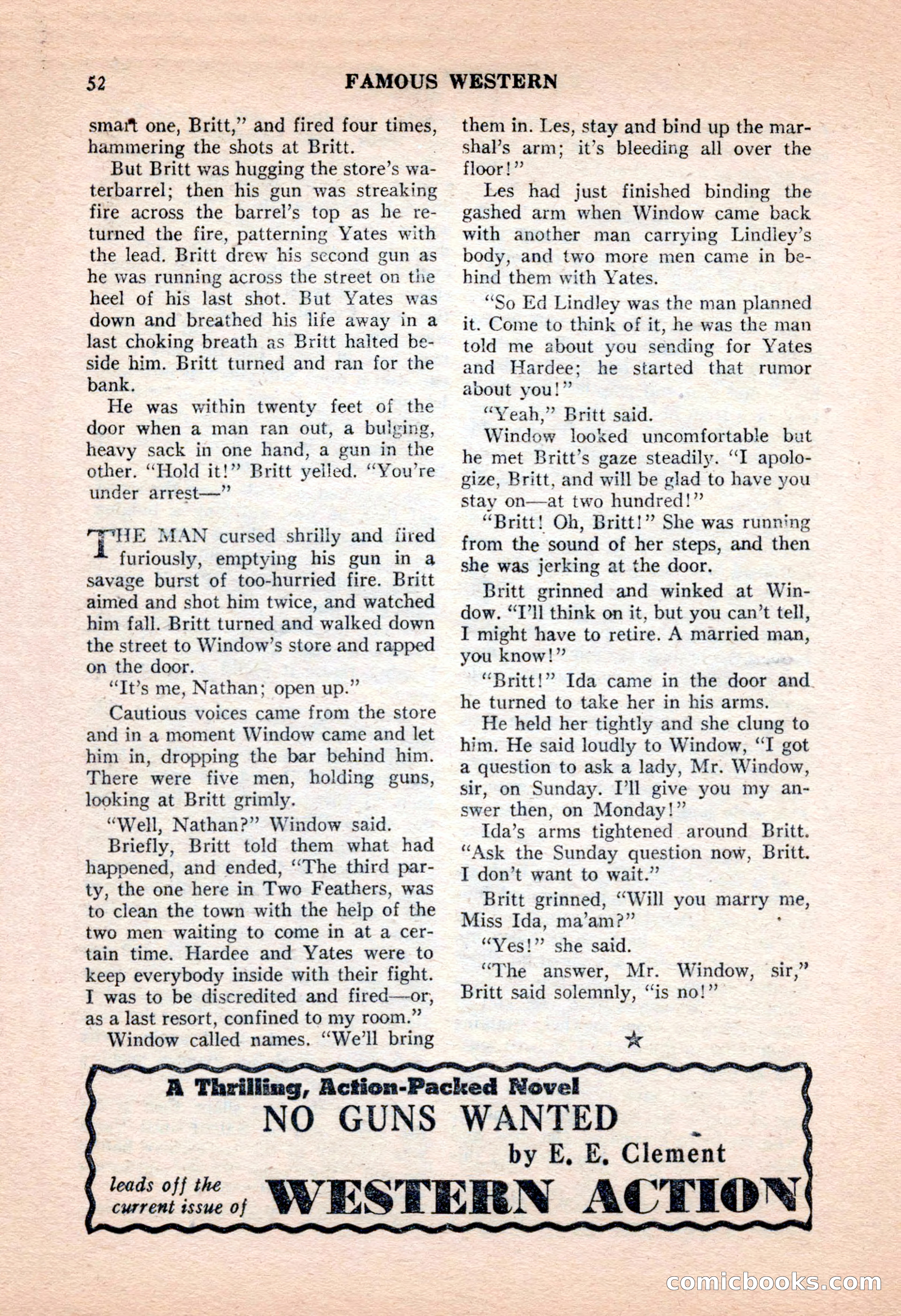 Famous Western, June 1955 — page 52 of 100