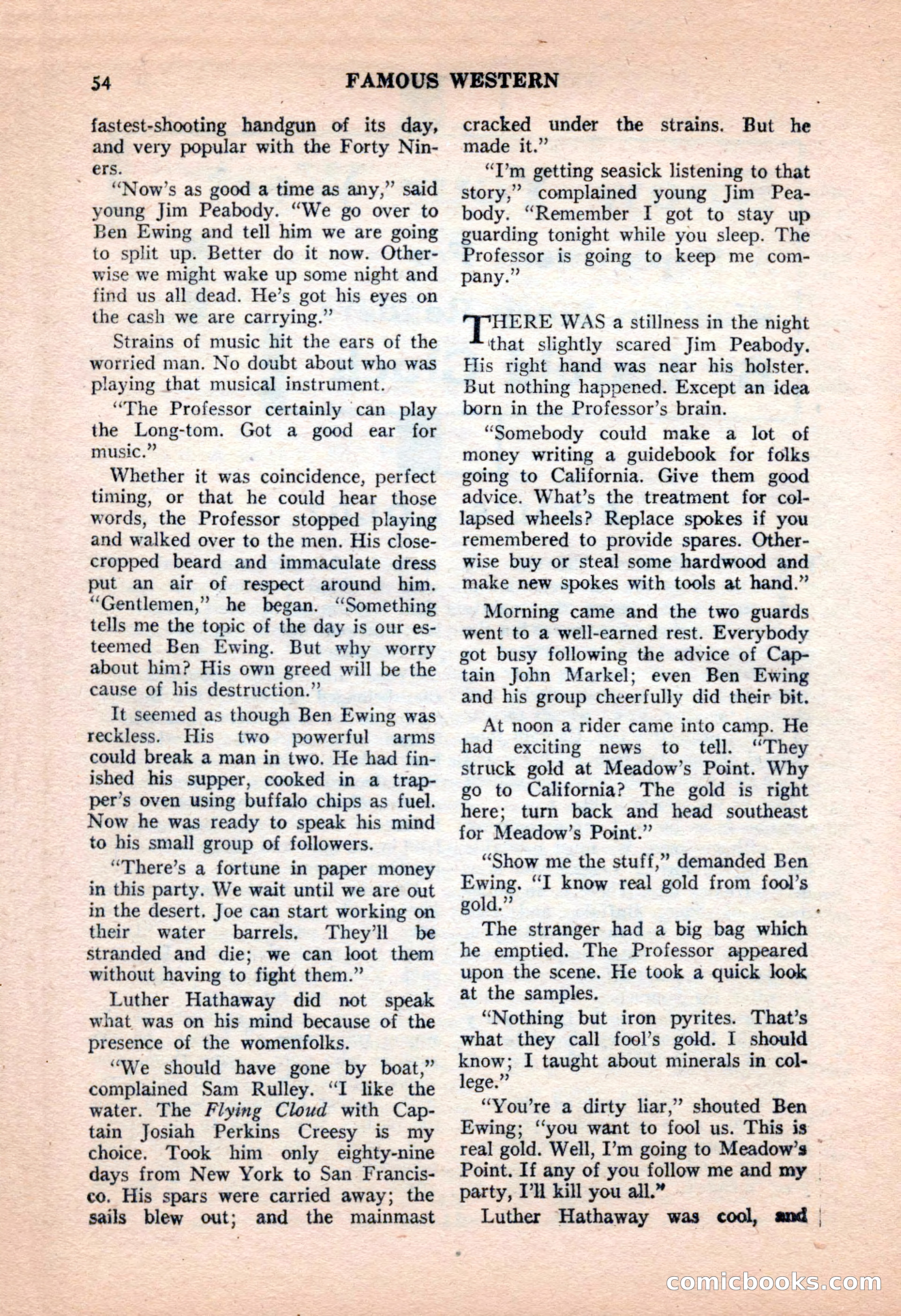 Famous Western, June 1955 — page 54 of 100