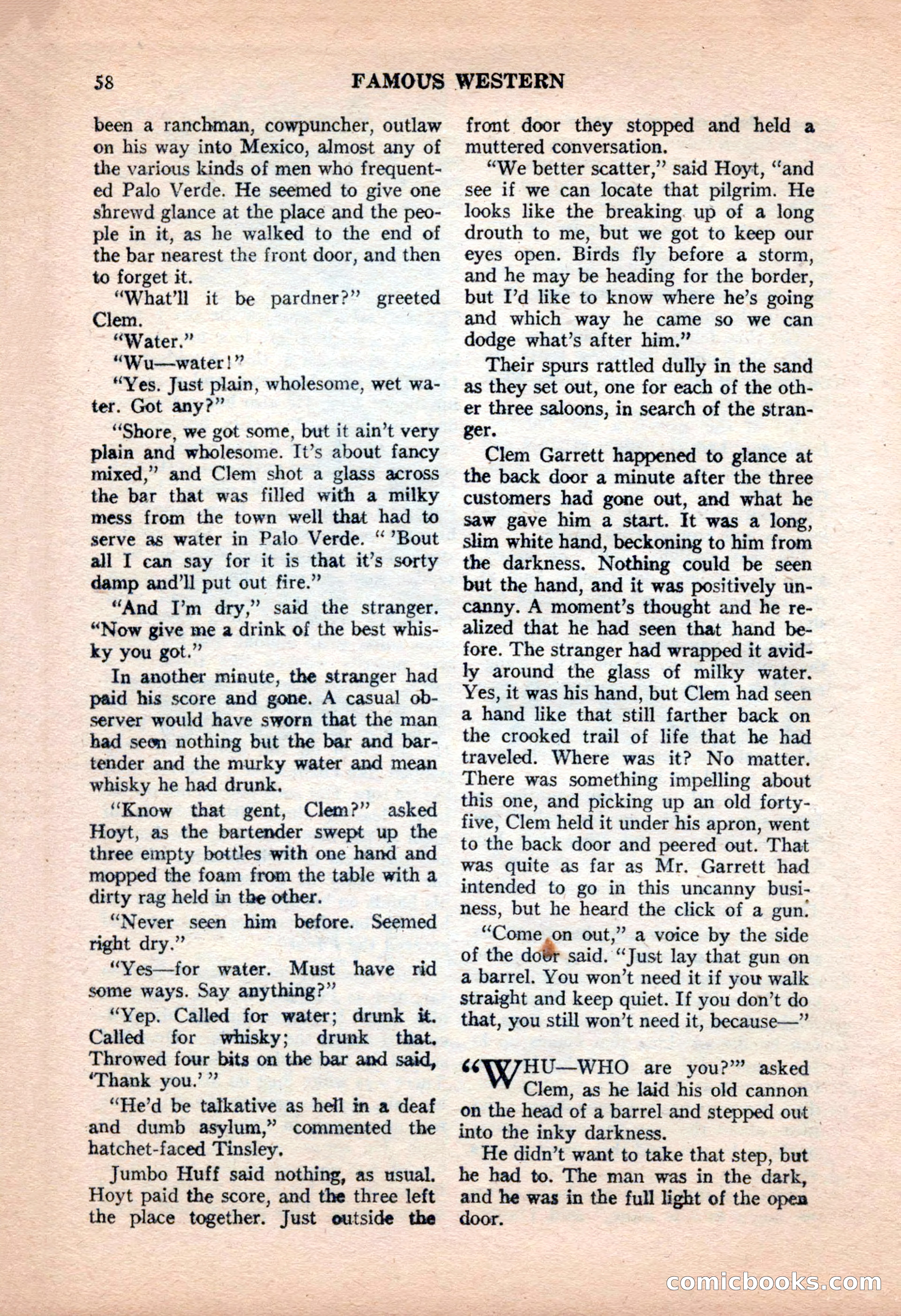 Famous Western, June 1955 — page 58 of 100