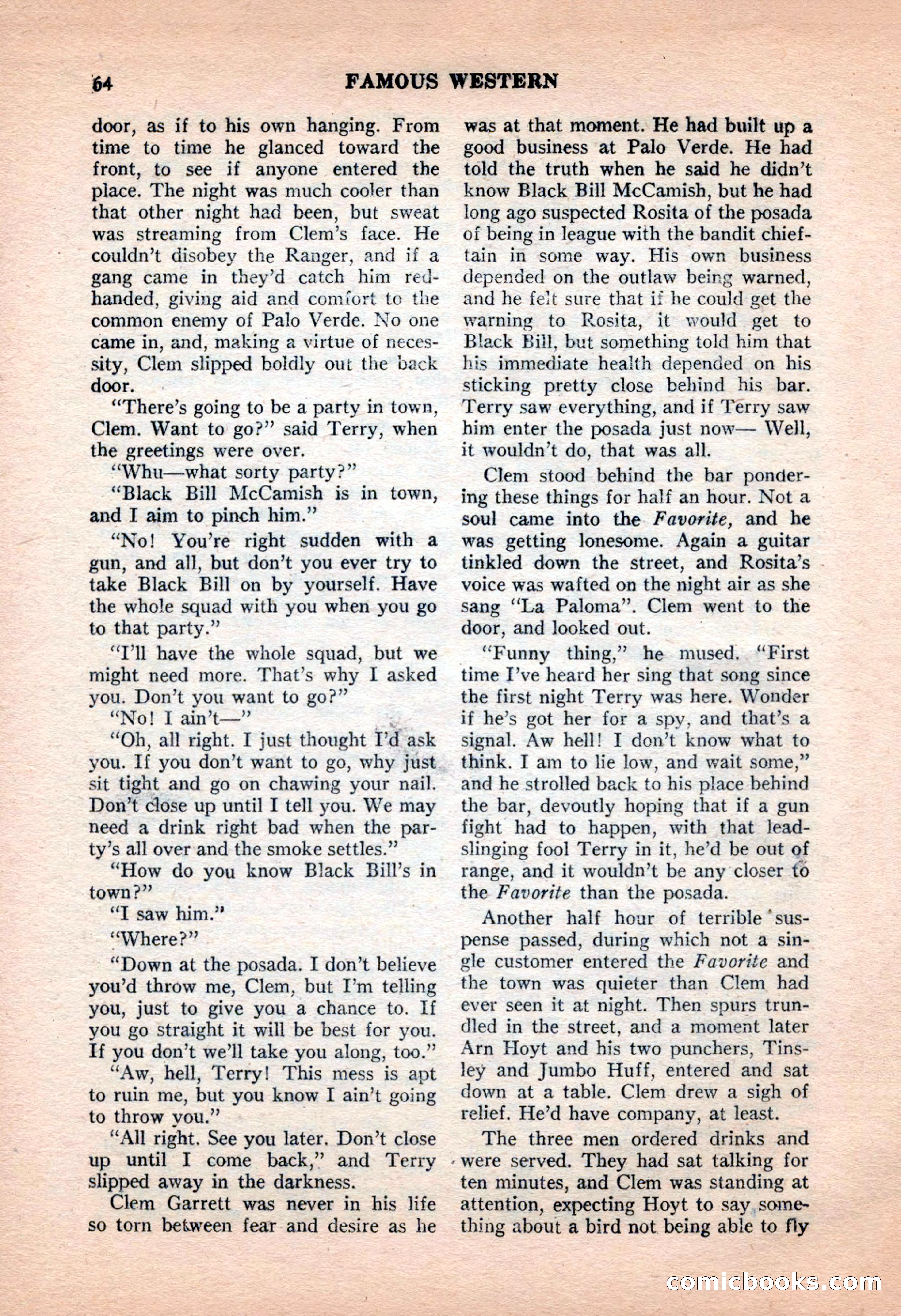 Famous Western, June 1955 — page 64 of 100