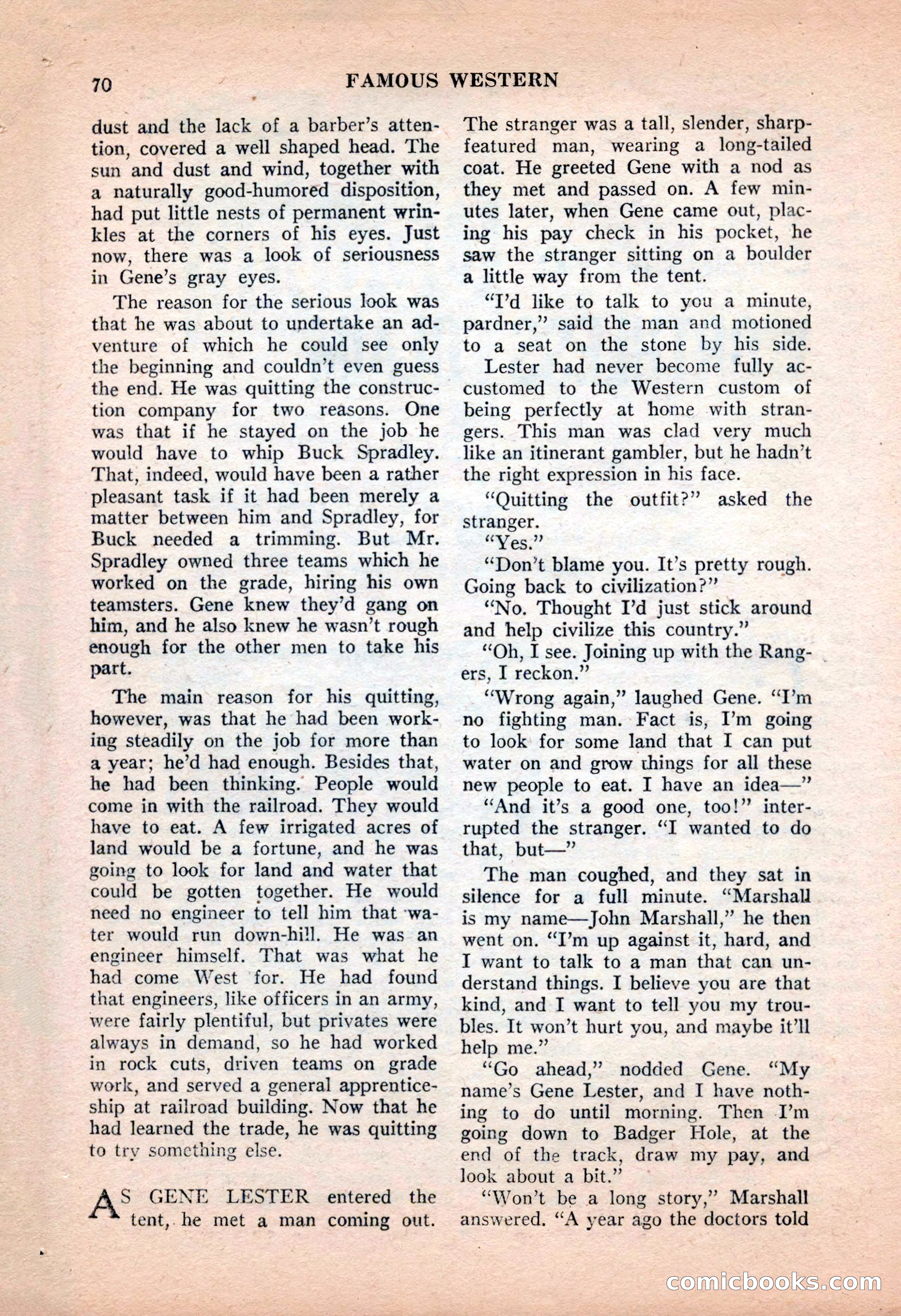 Famous Western, June 1955 — page 70 of 100