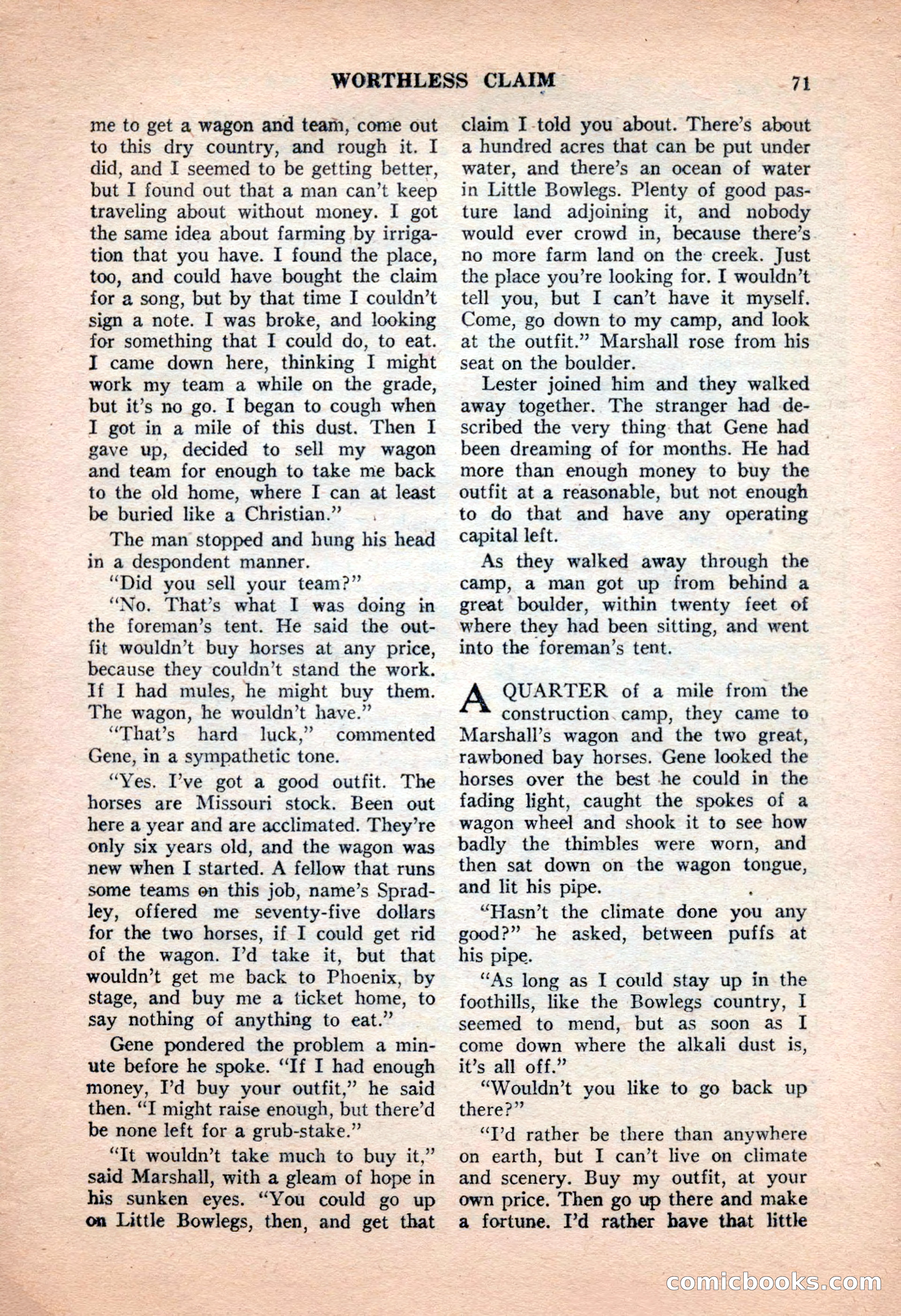 Famous Western, June 1955 — page 71 of 100