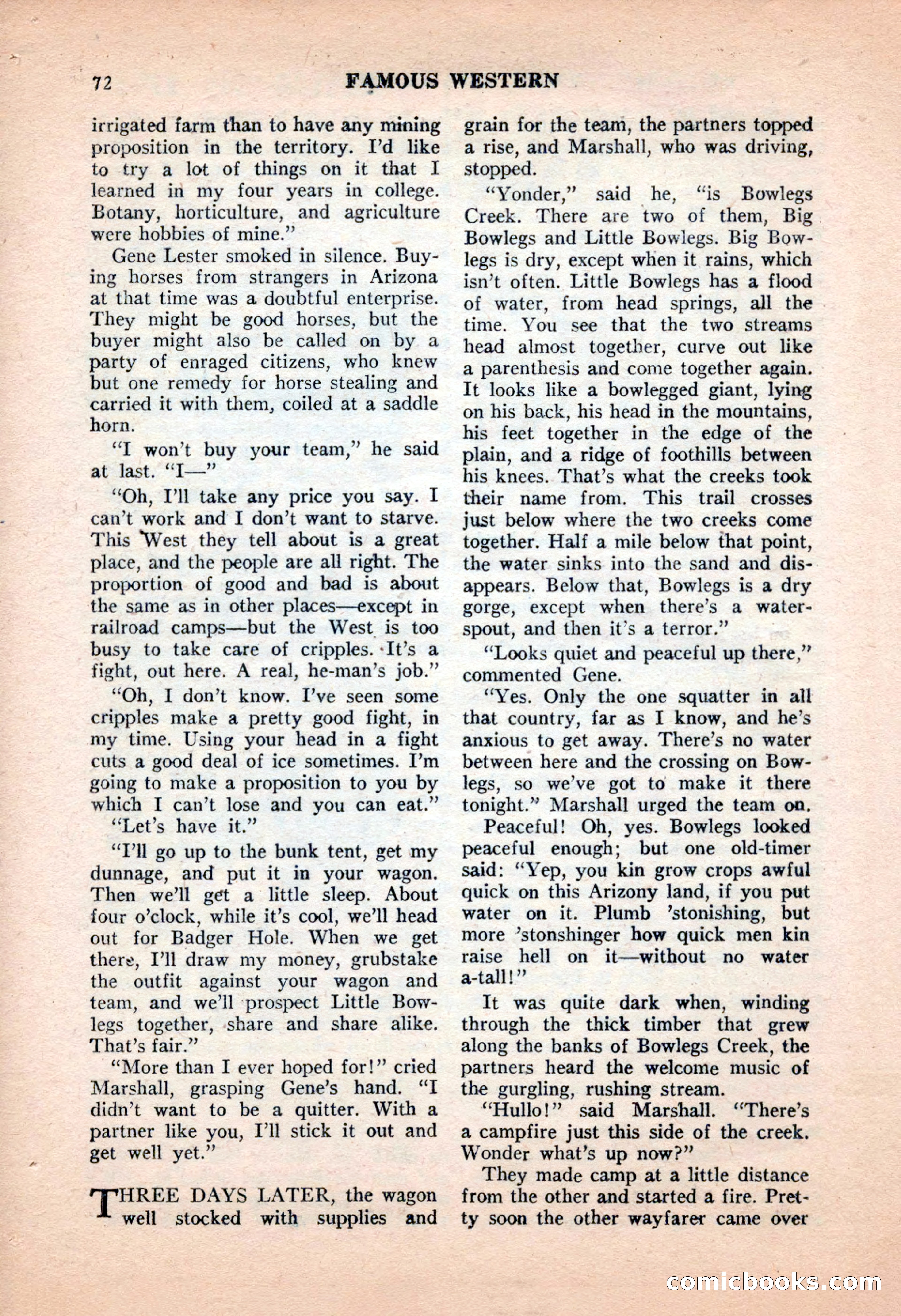 Famous Western, June 1955 — page 72 of 100