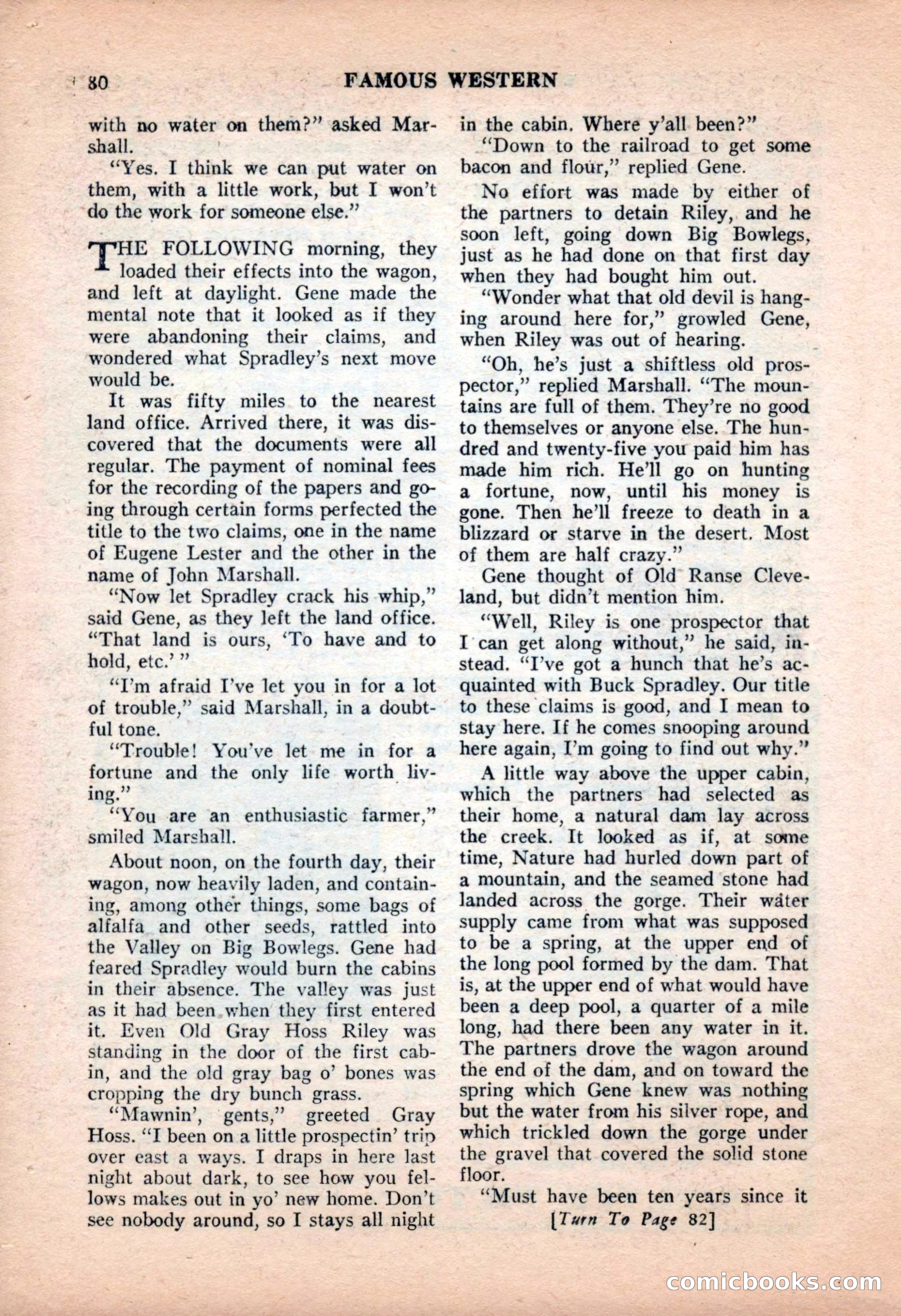 Famous Western, June 1955 — page 80 of 100